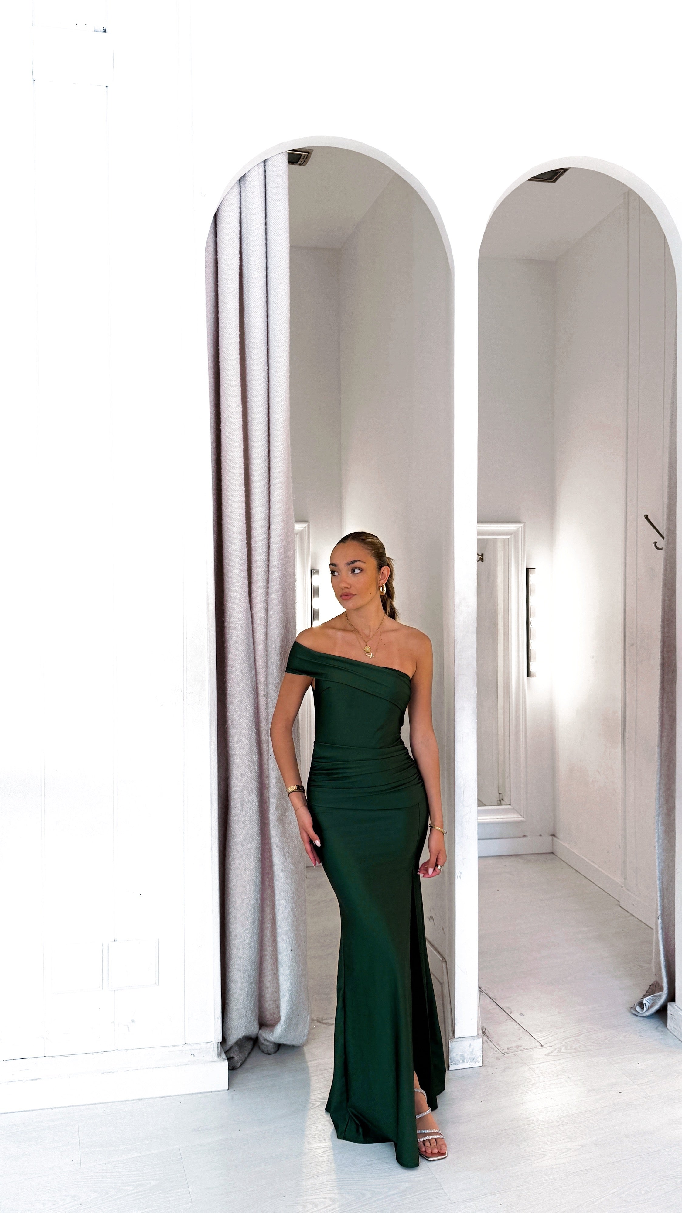 Dama dress - verde botella