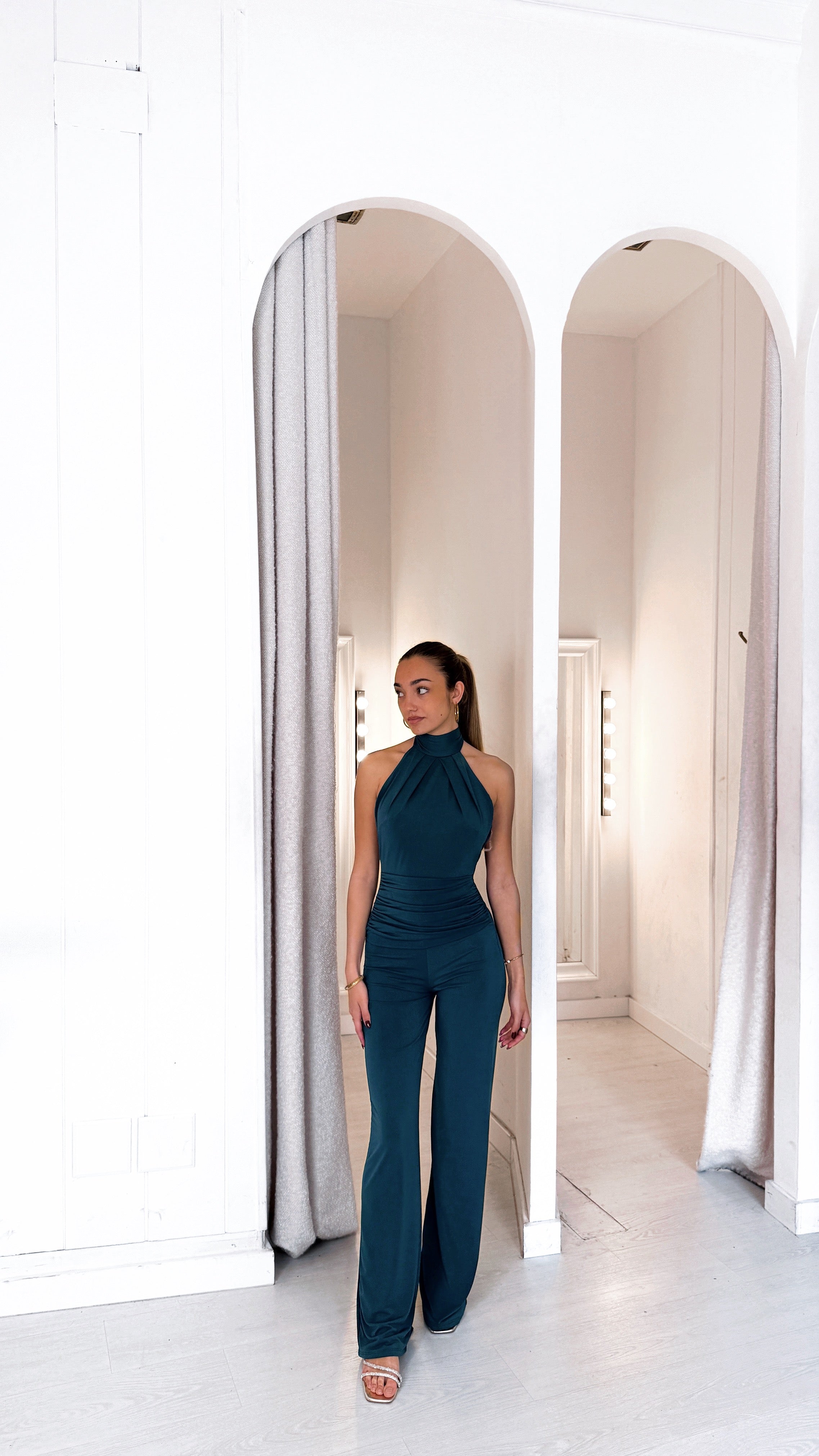 Claire playsuit - petróleo