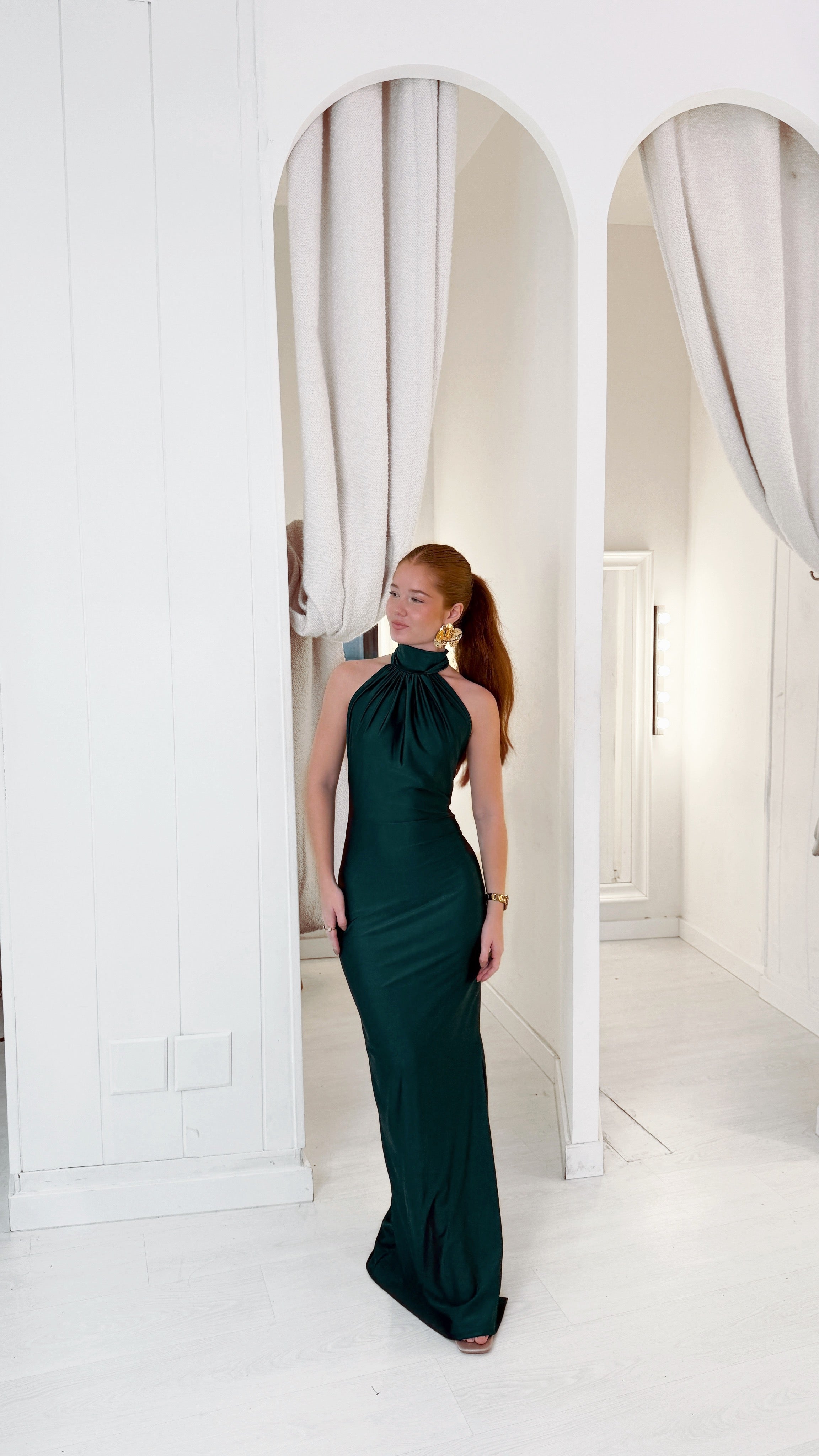 Claire dress - verde botella
