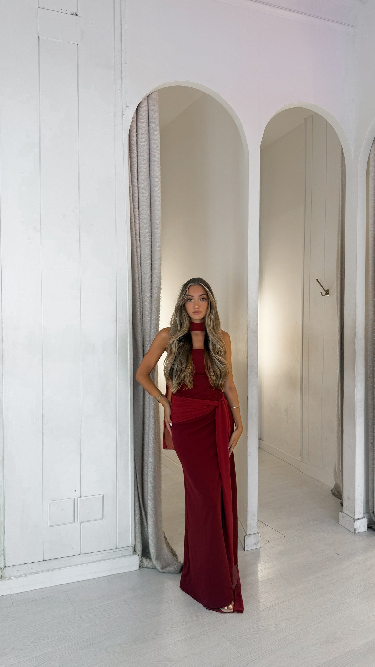 Mocha dress - burdeos