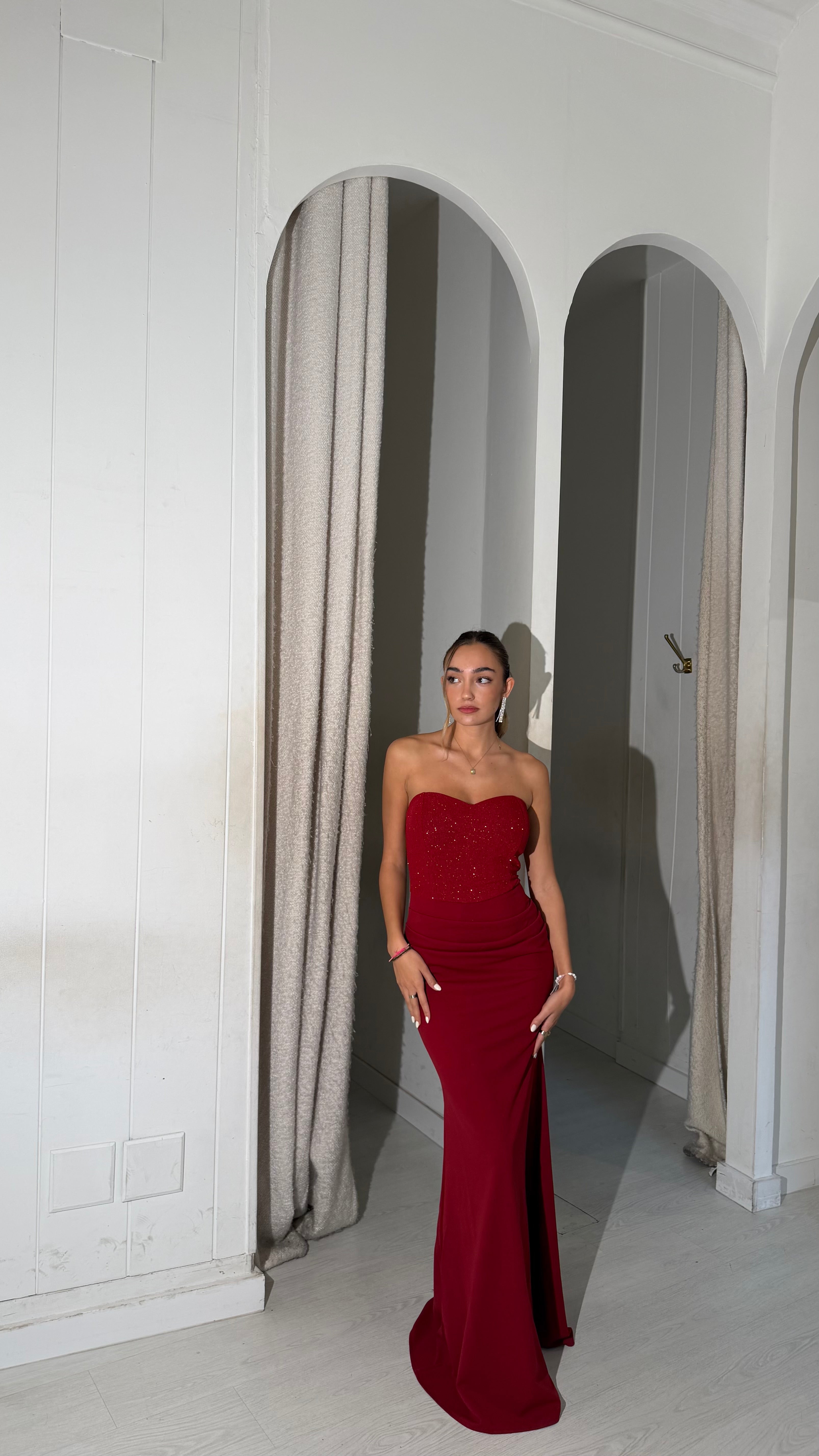 Glitter crush dress - rojo