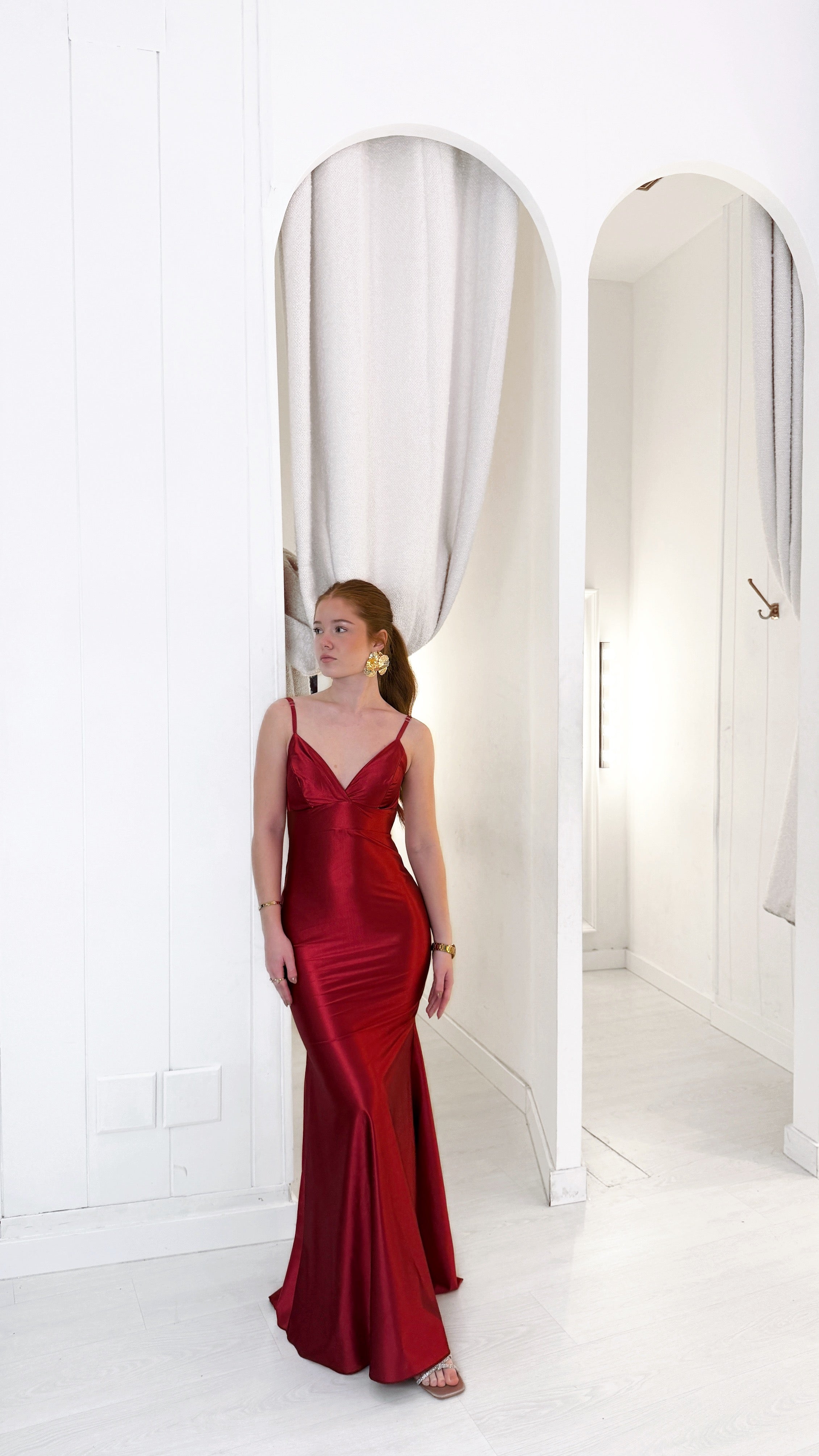 Berry dress - rojo oscuro