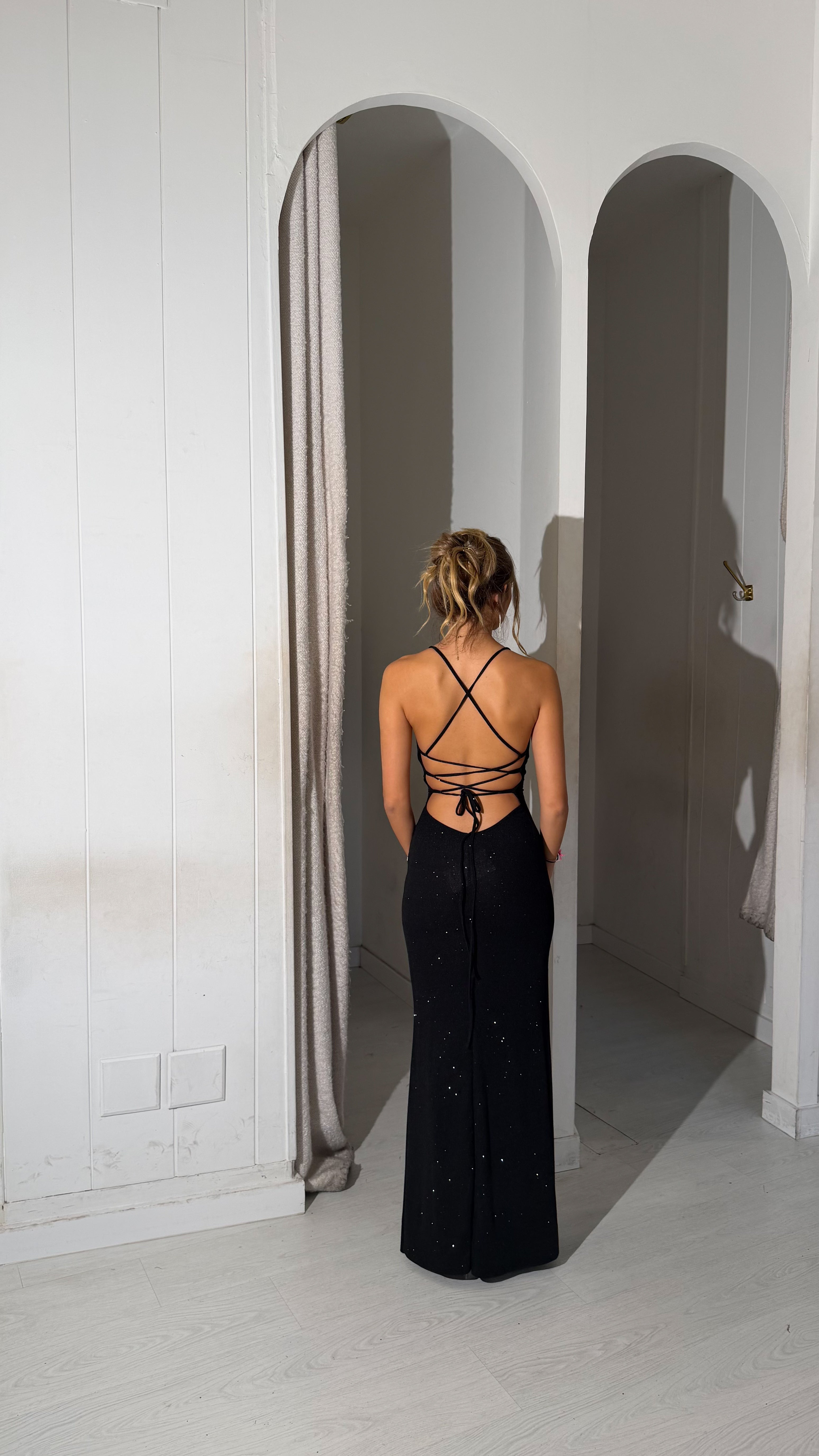 Euphoria Glitter dress - negro