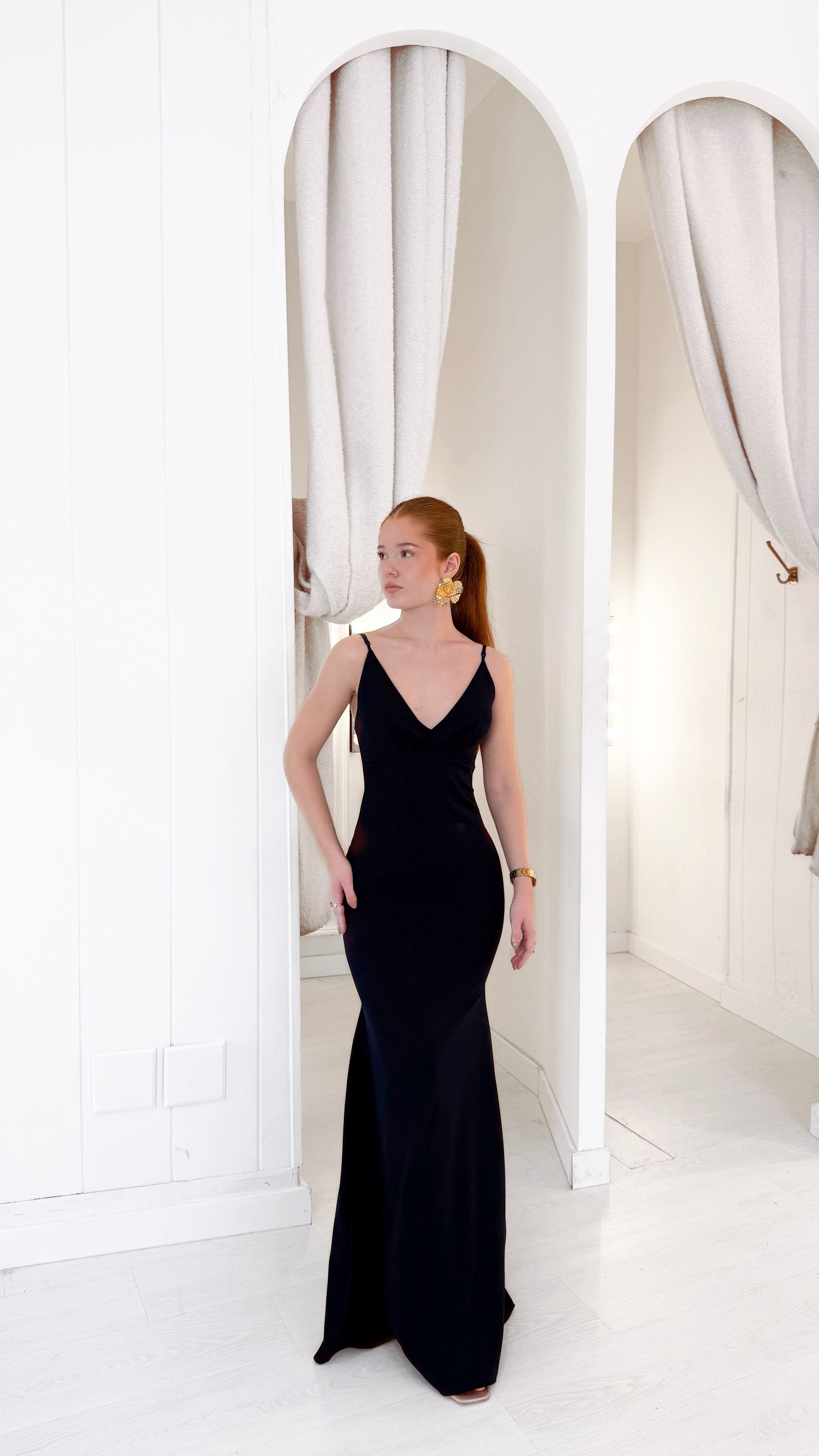 Bow dress - azul marino