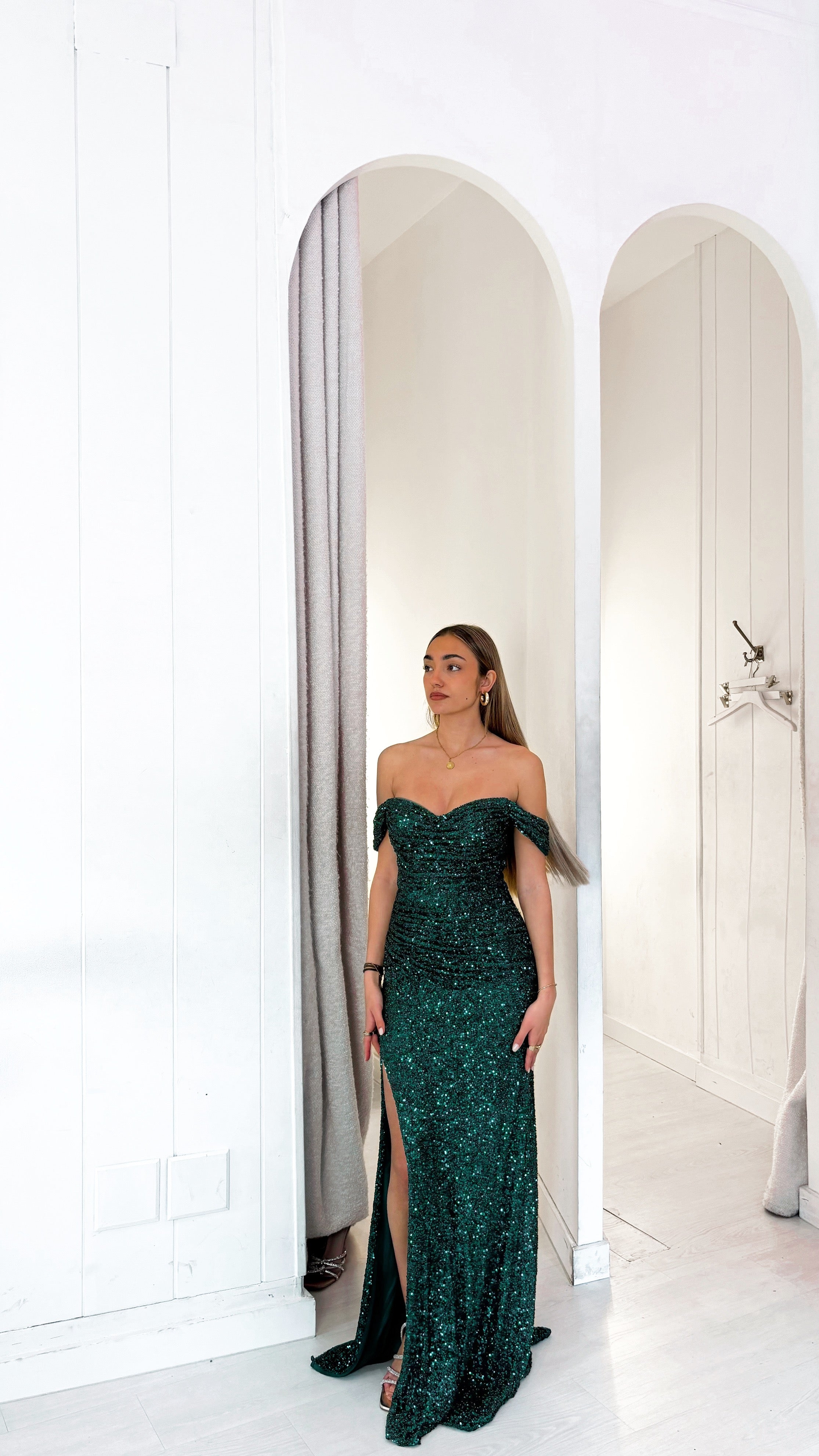 Green emerald dress