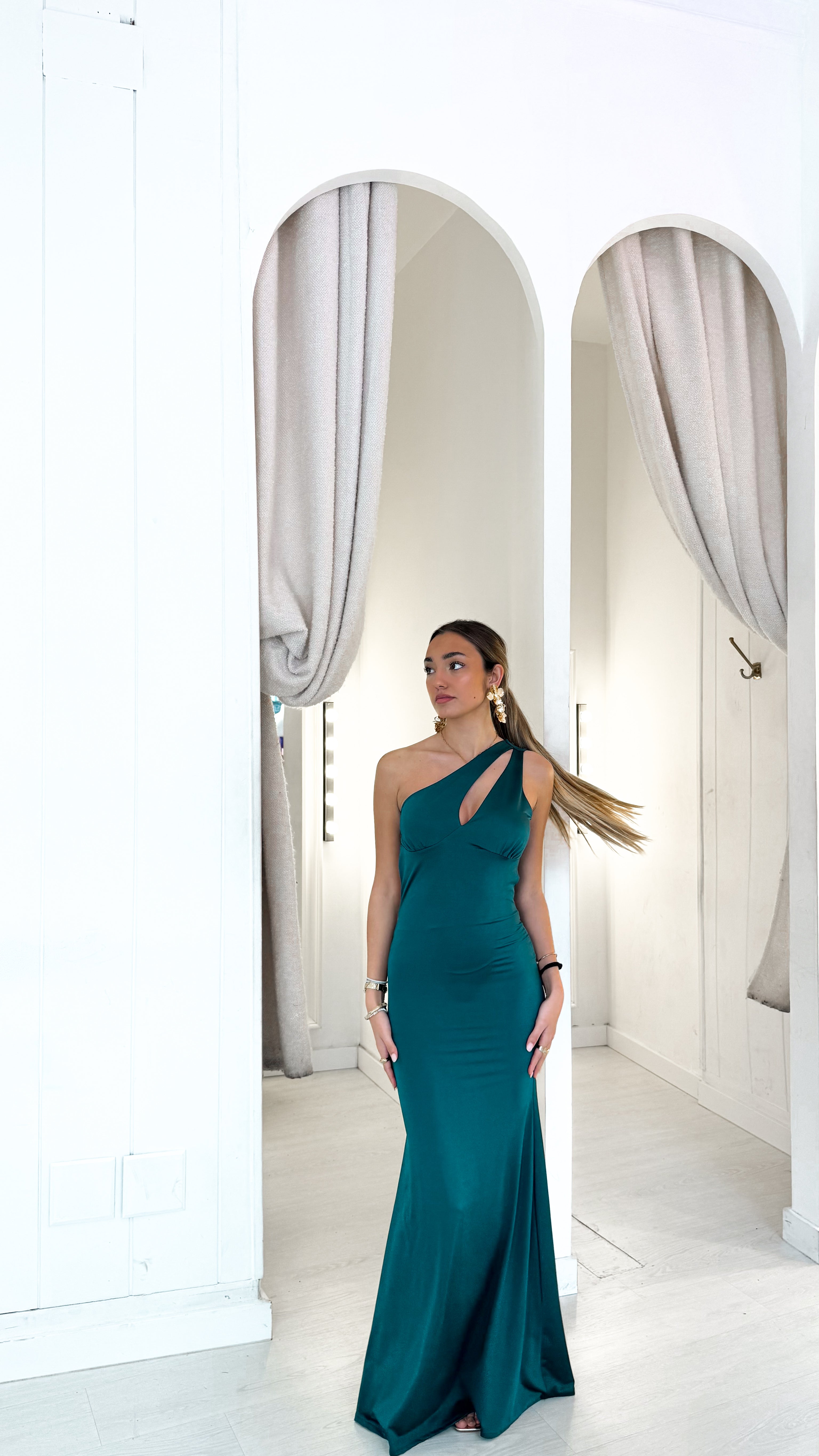 Angelina dress - petróleo