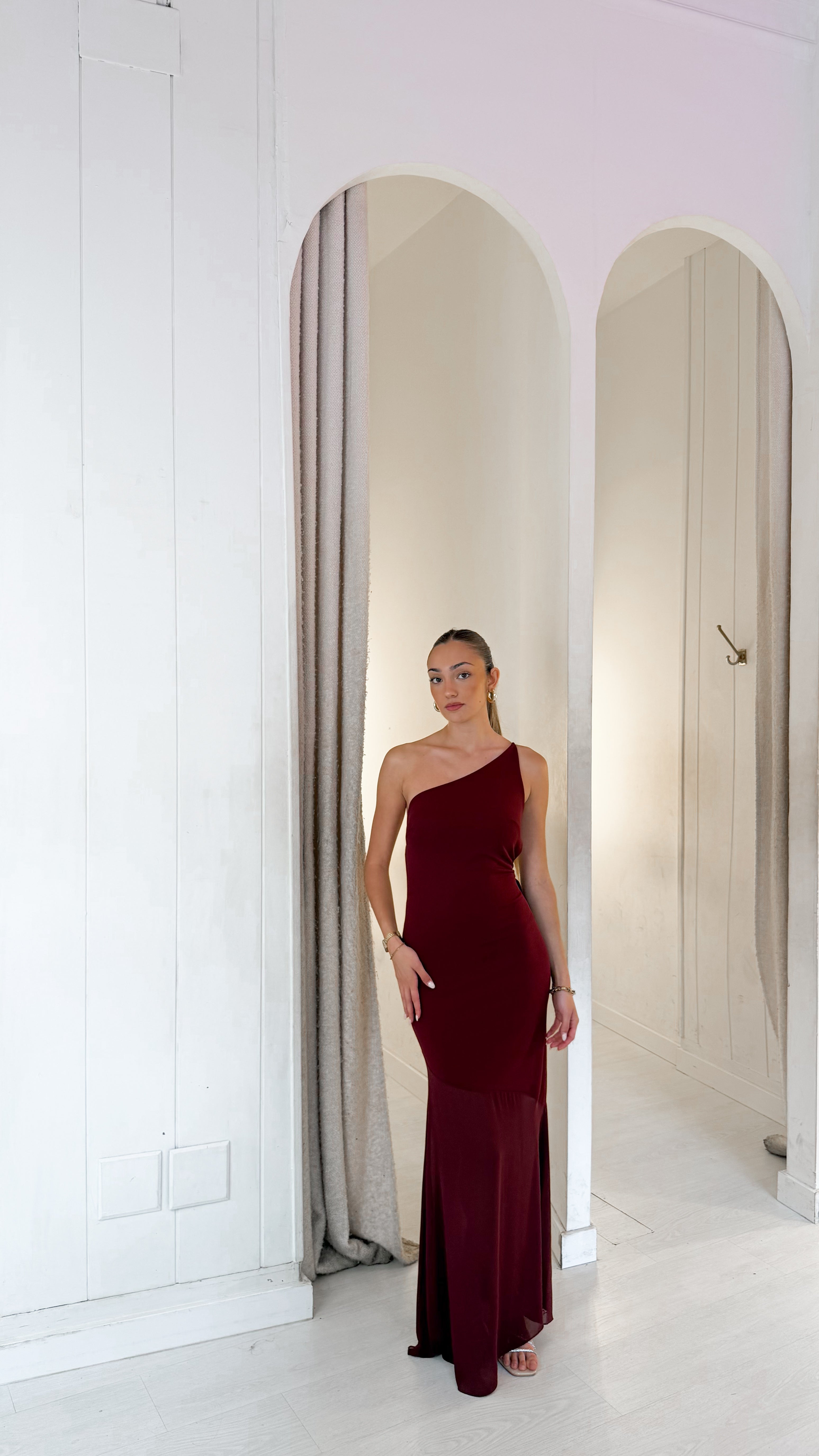 Zig zag dress - burdeos