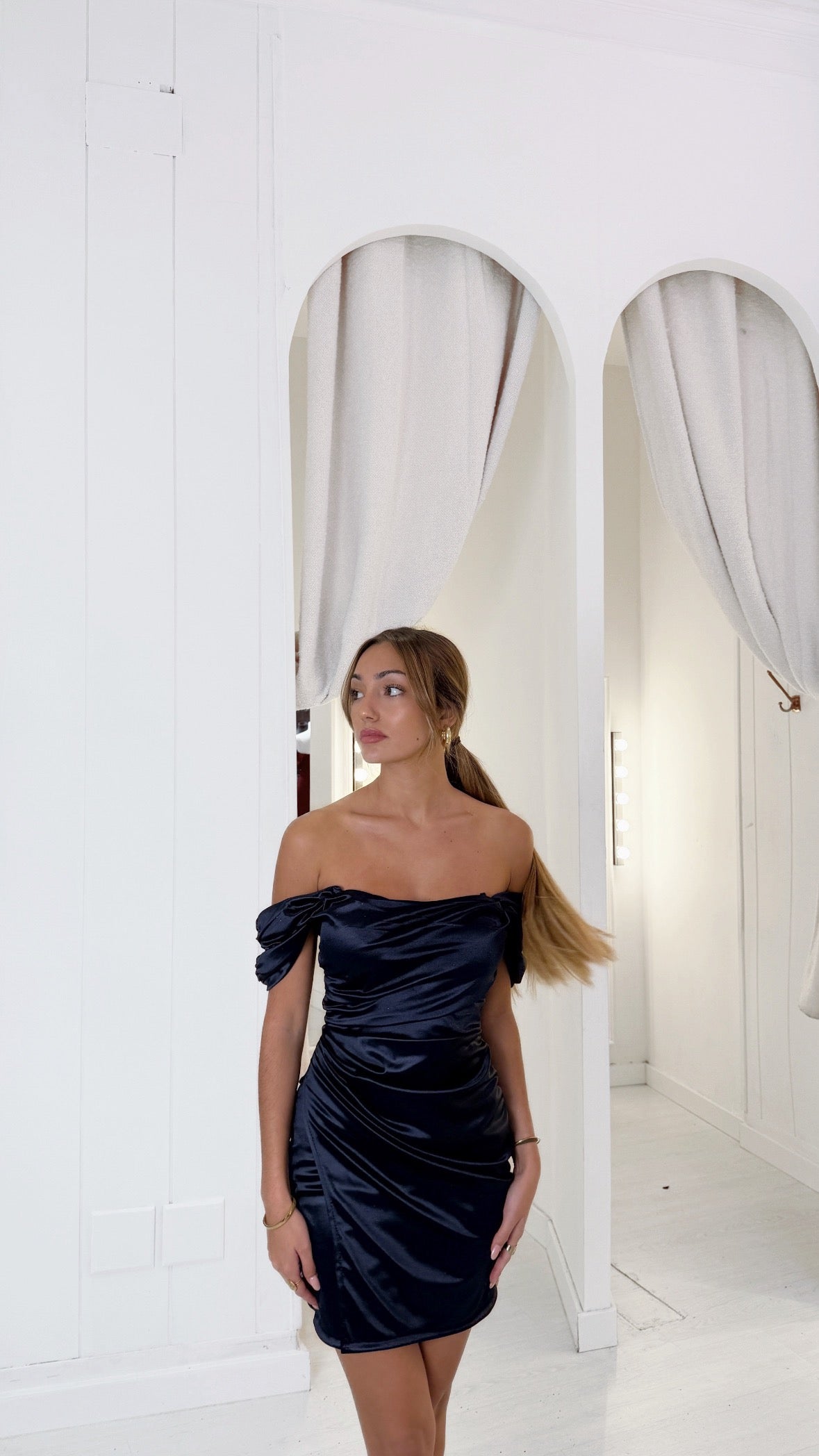 Cinnamon dress - azul marino