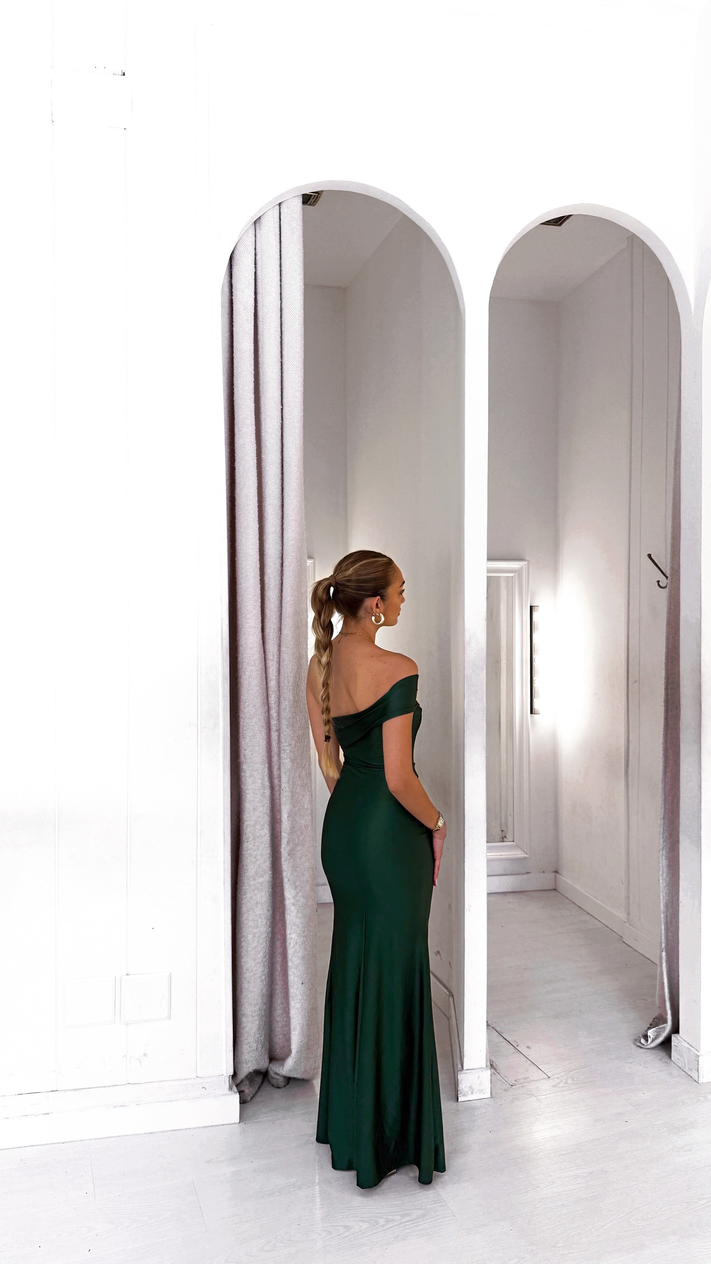 Dama dress - verde botella