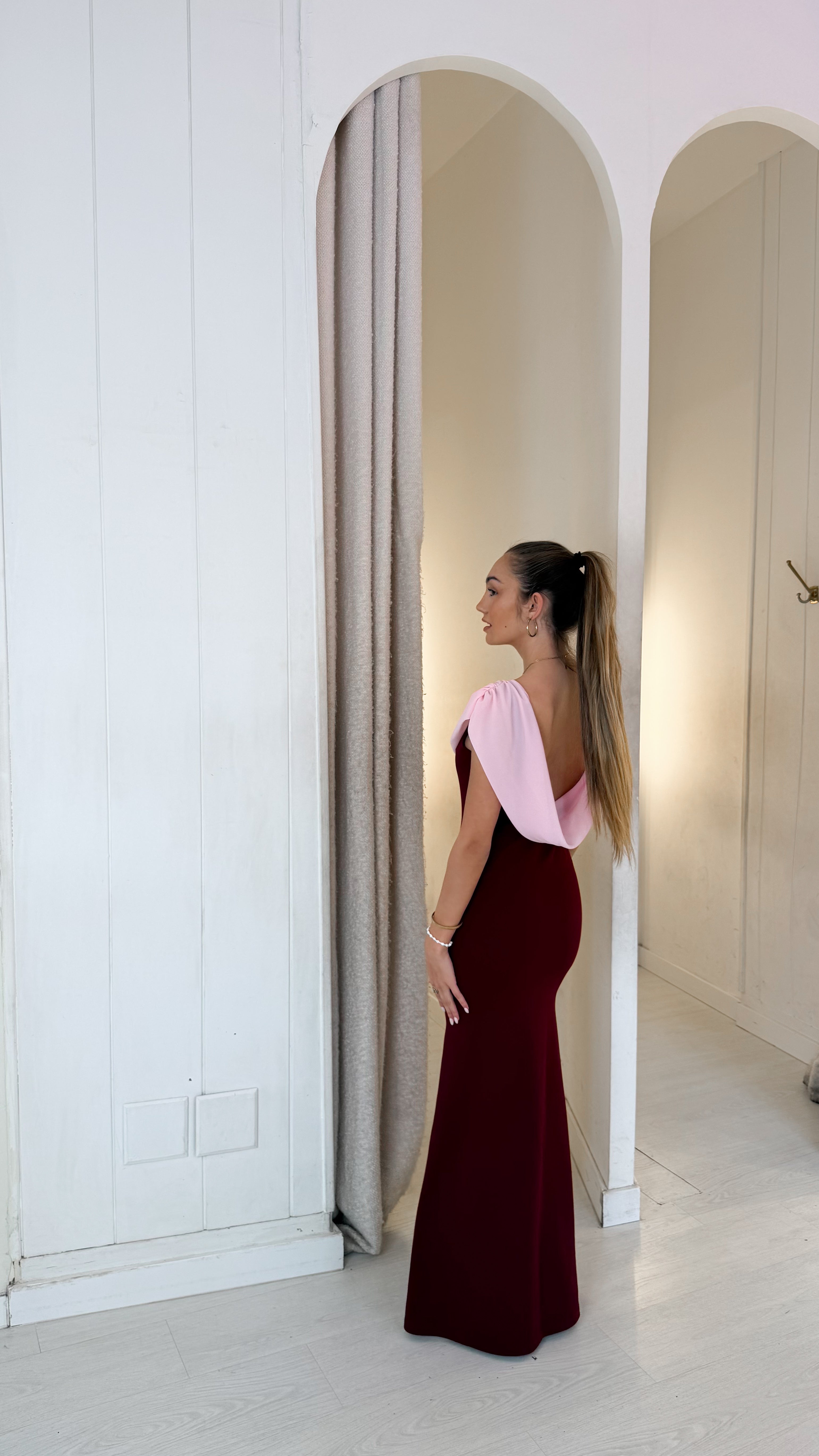 Sublime dress - burdeos y rosa