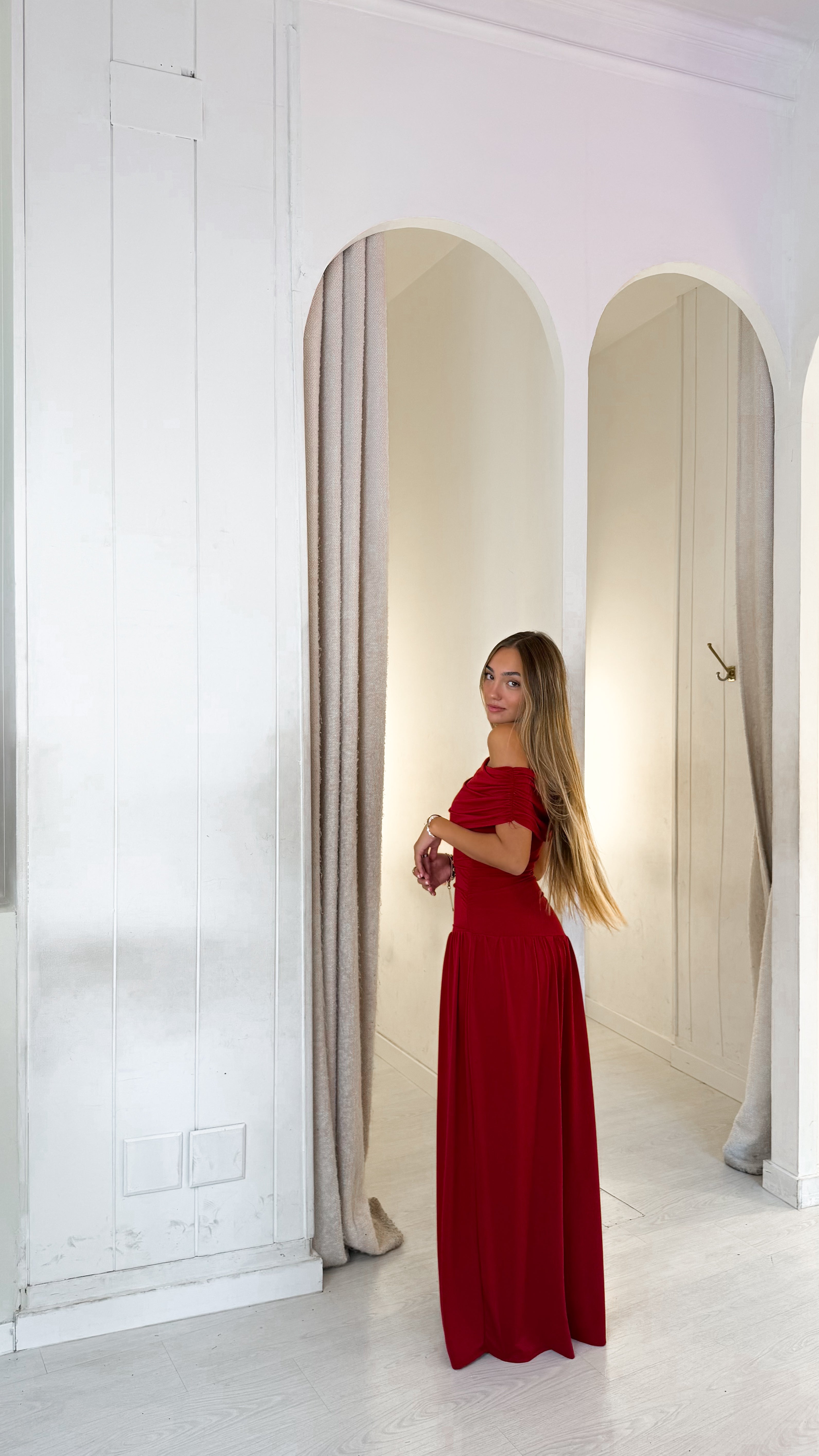 Valentina dress - burdeos