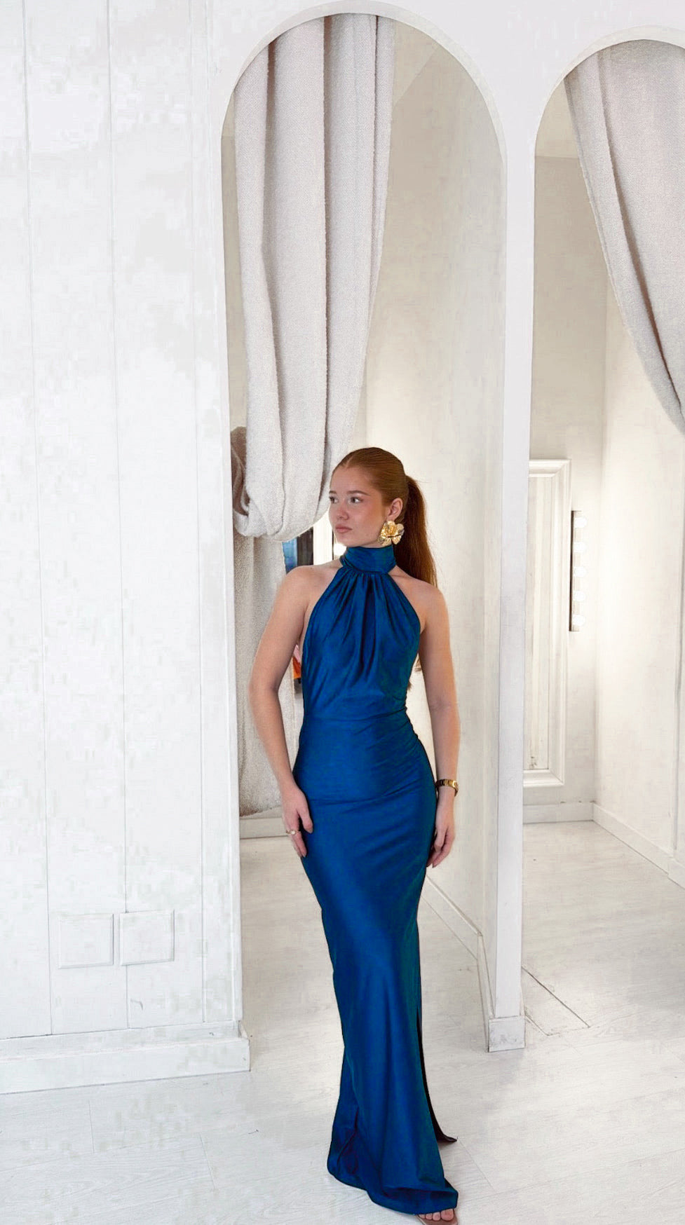 Claire dress - azul eléctrico