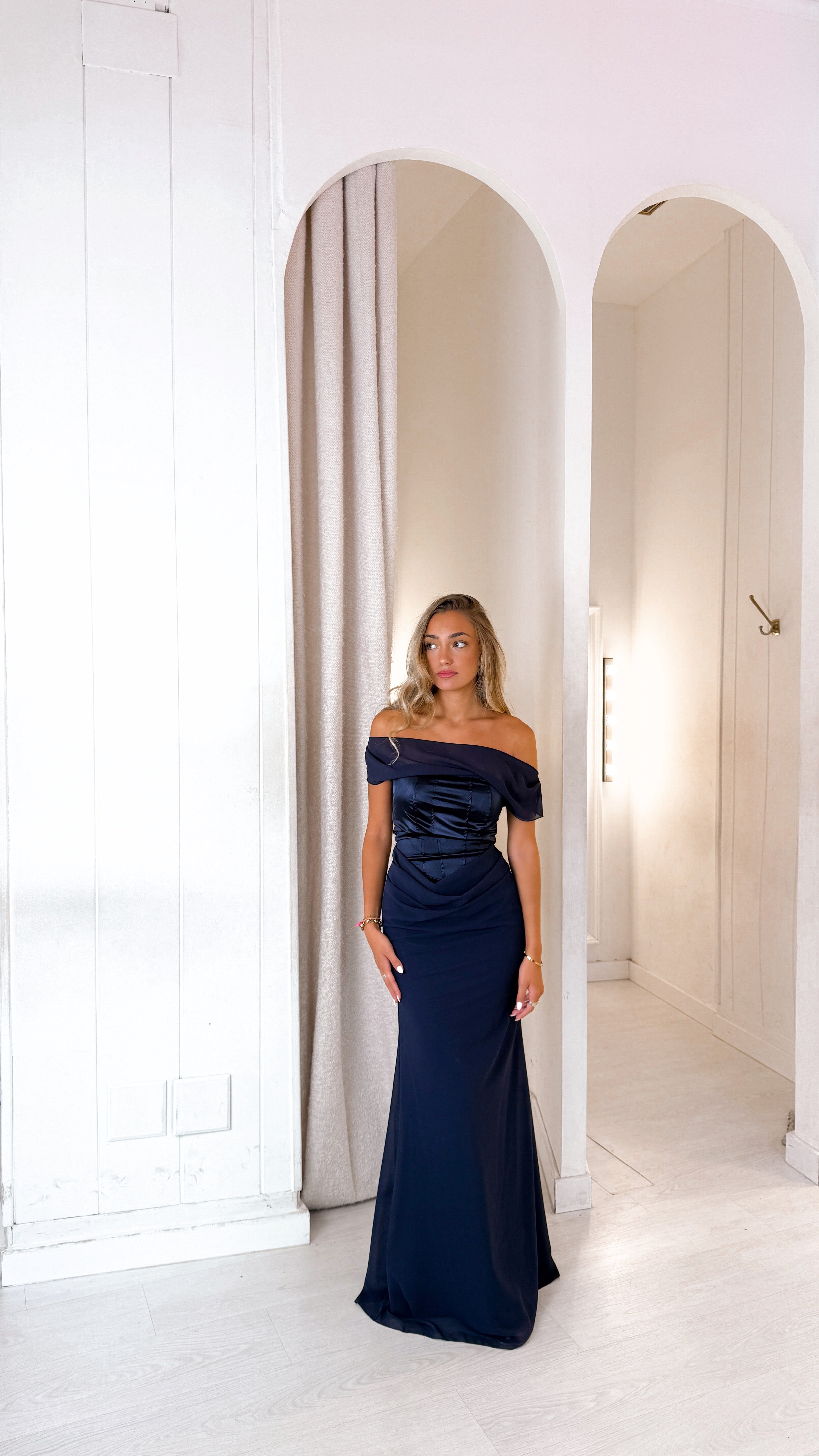 Glacé dress - azul marino
