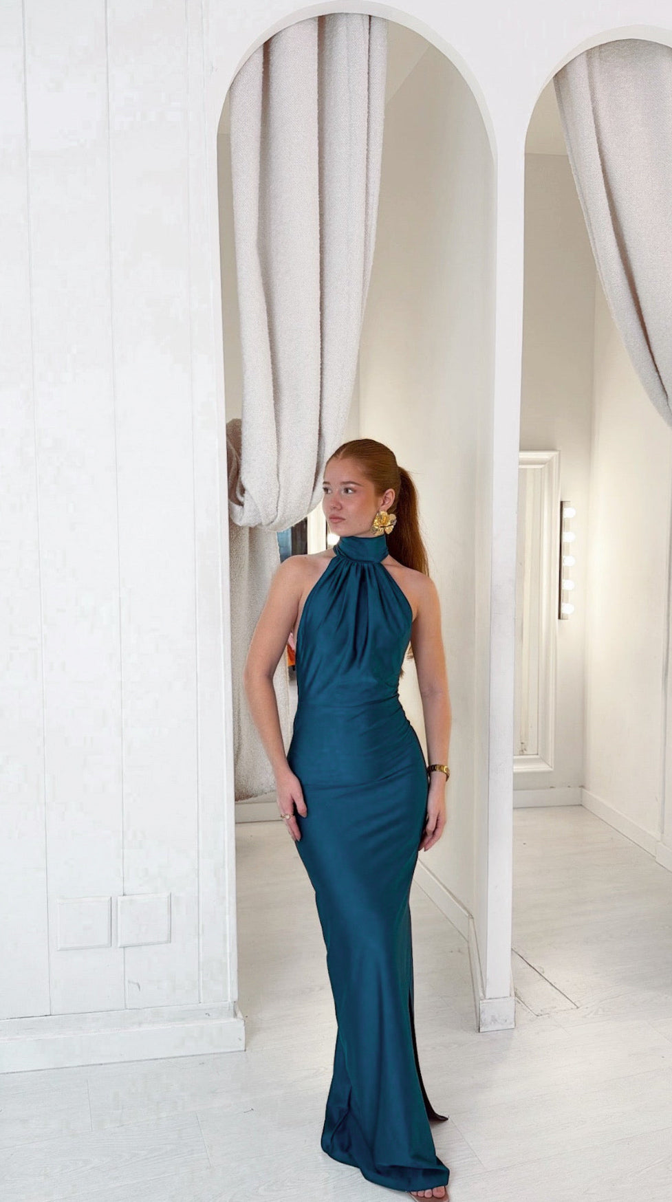 Claire dress - petróleo