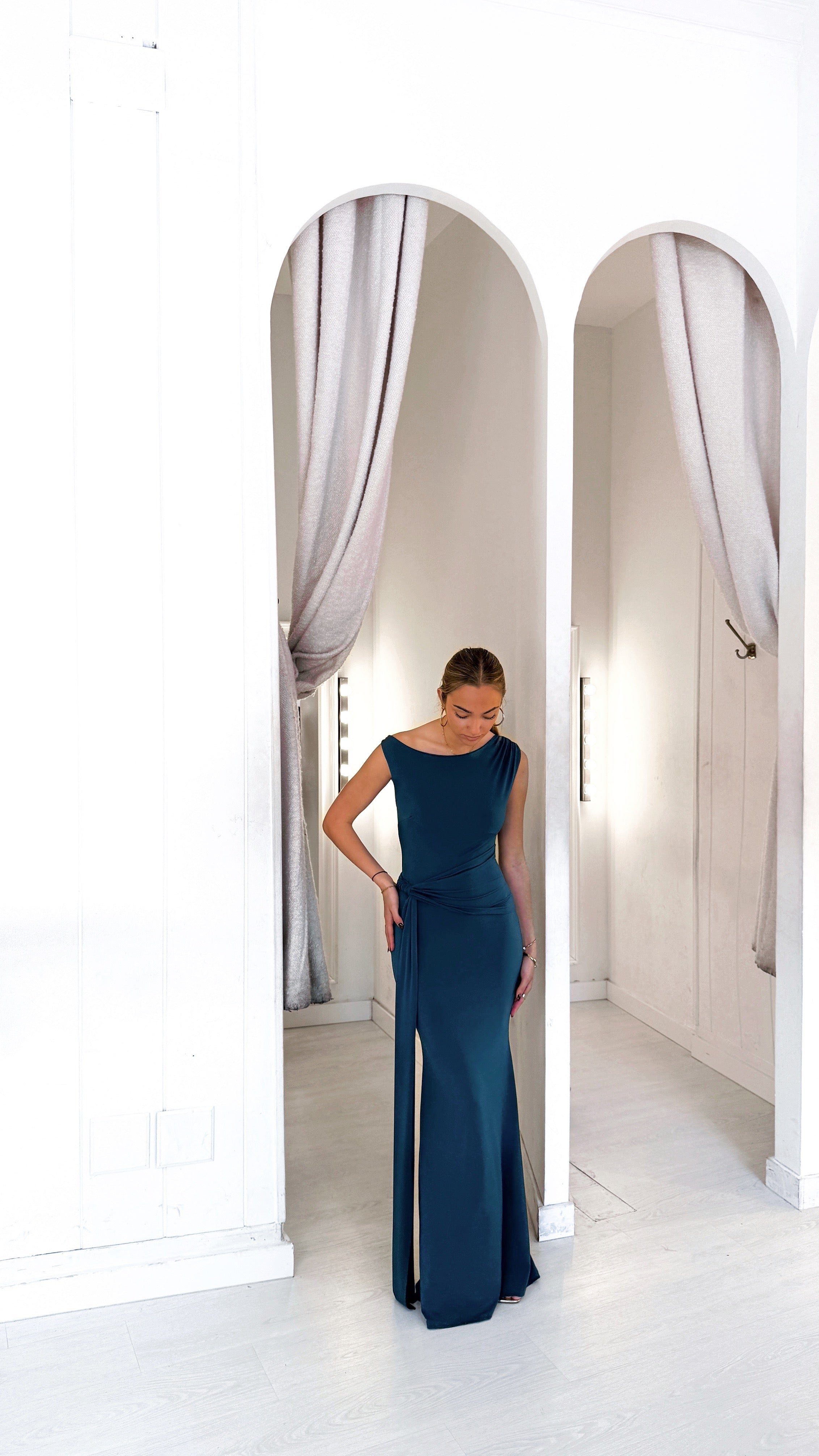 Julie dress - petróleo