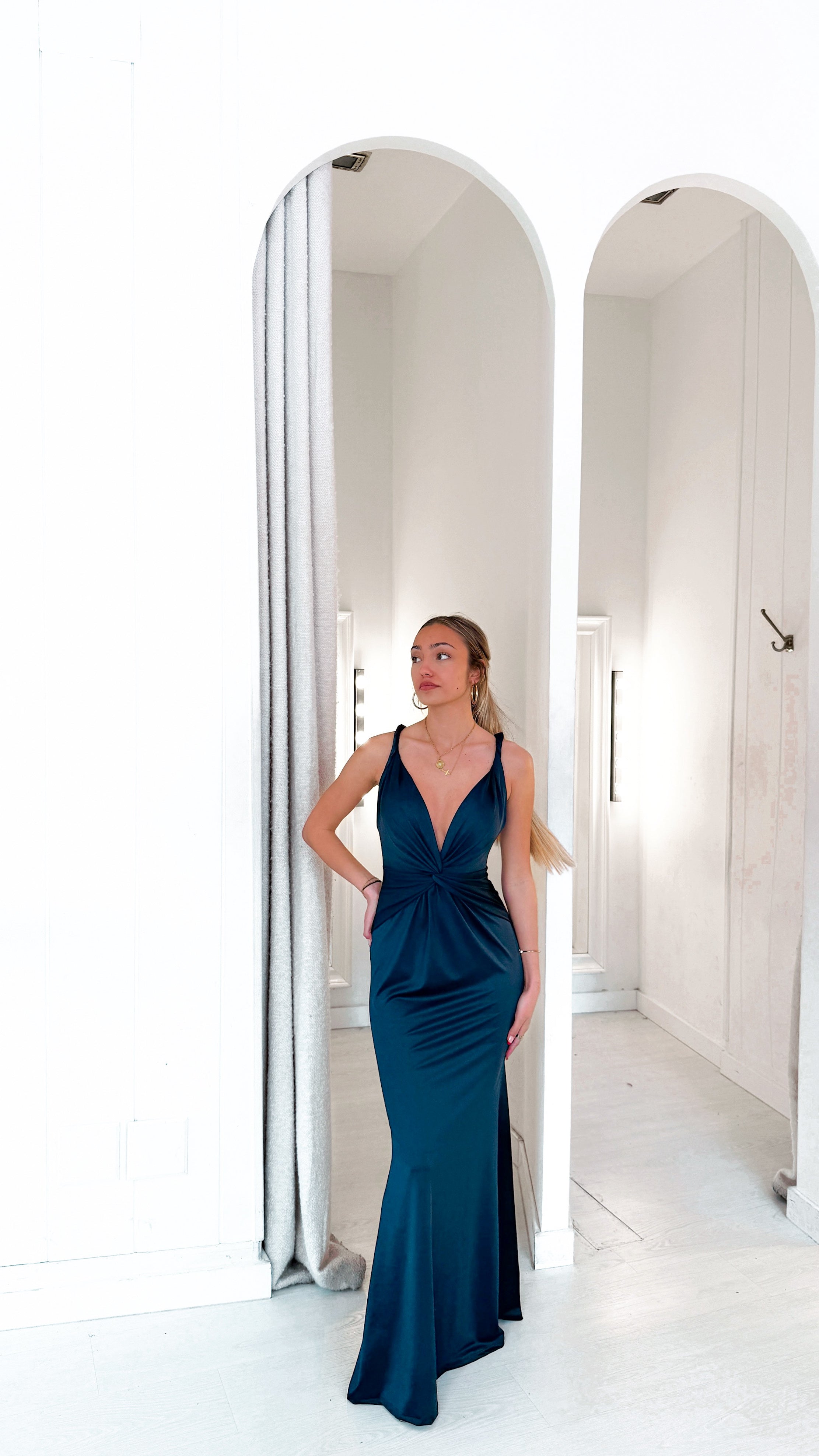 Butterfly dress - petróleo