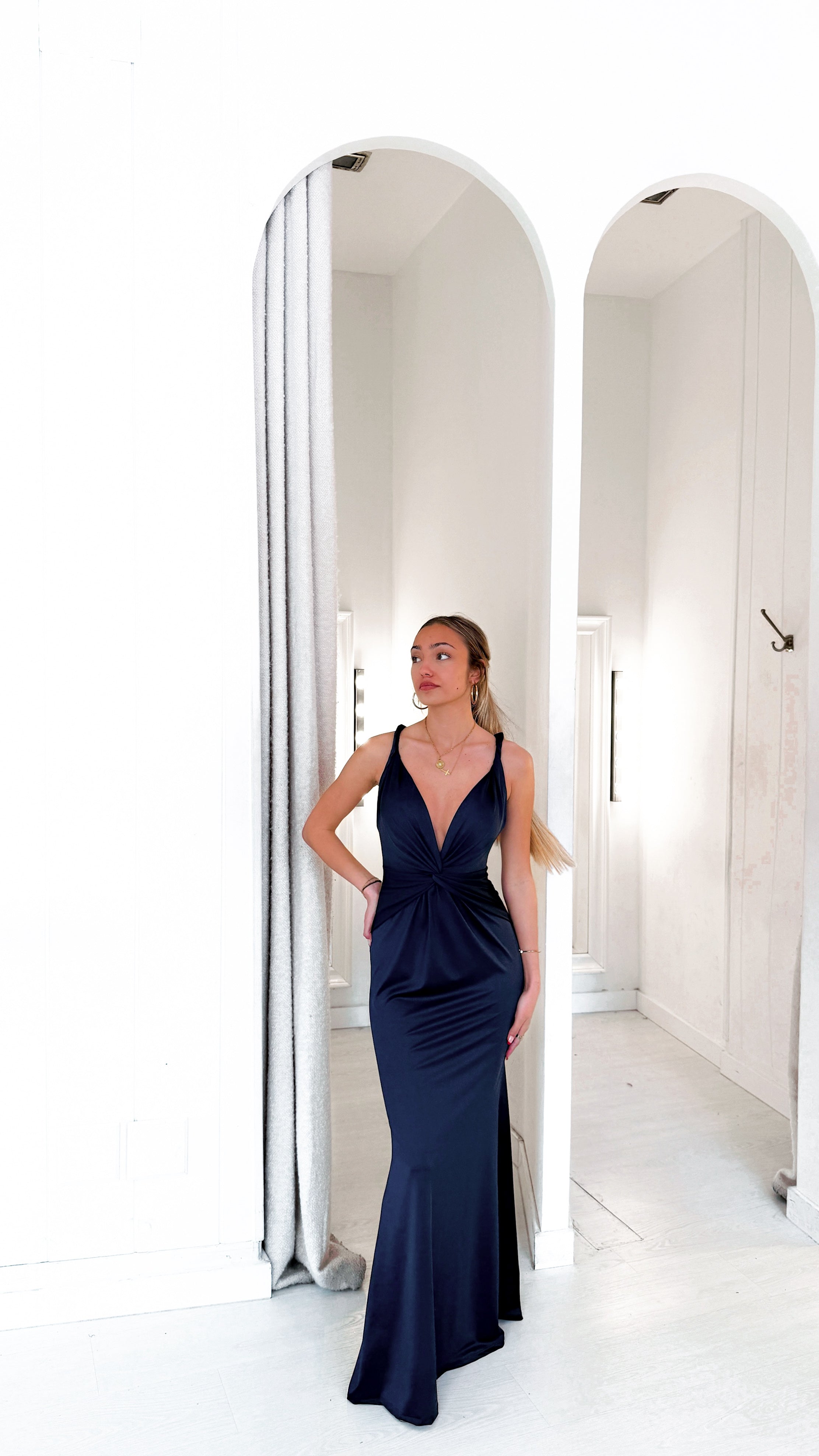 Butterfly dress - azul marino