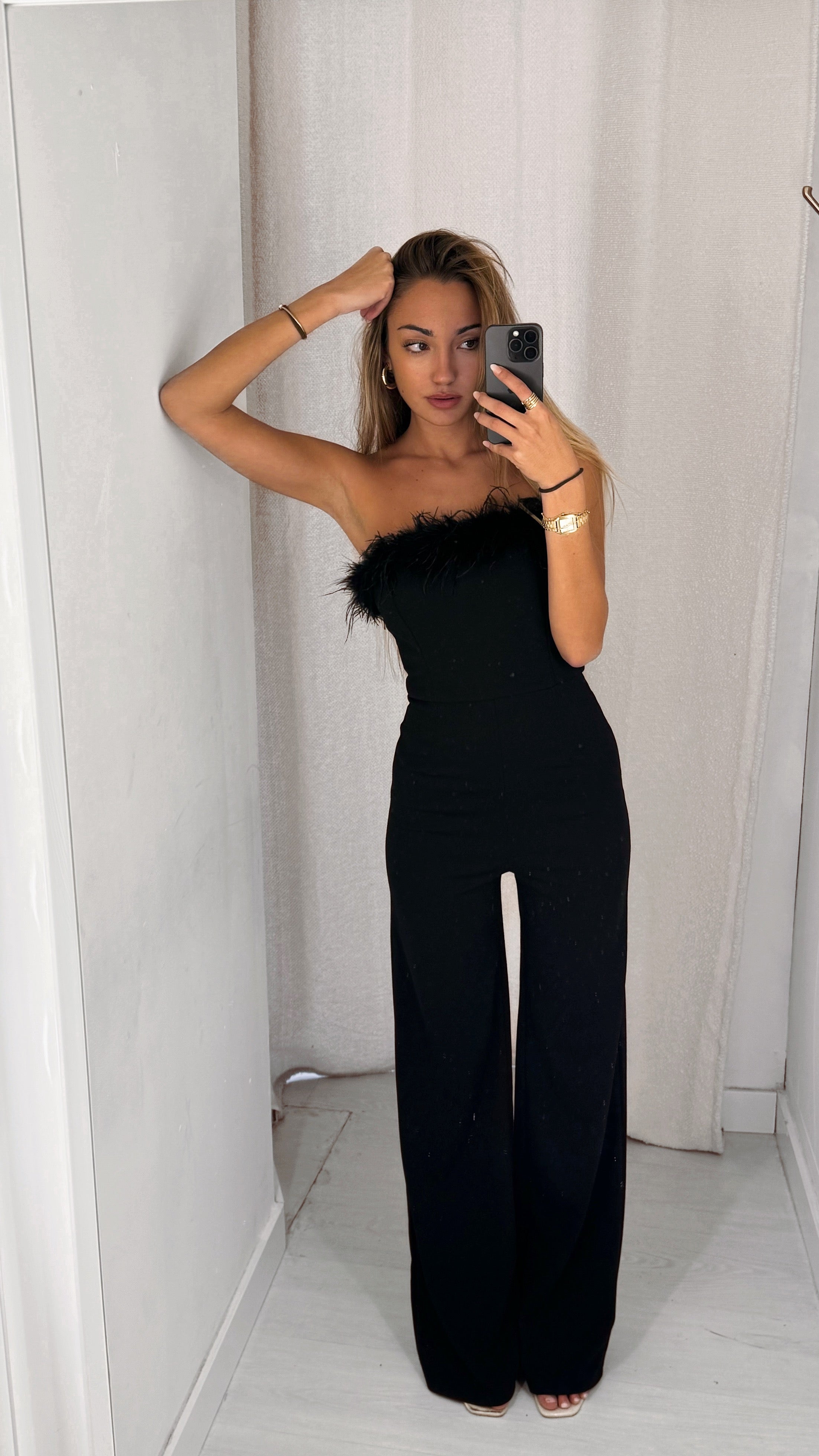 Swan playsuit - negro