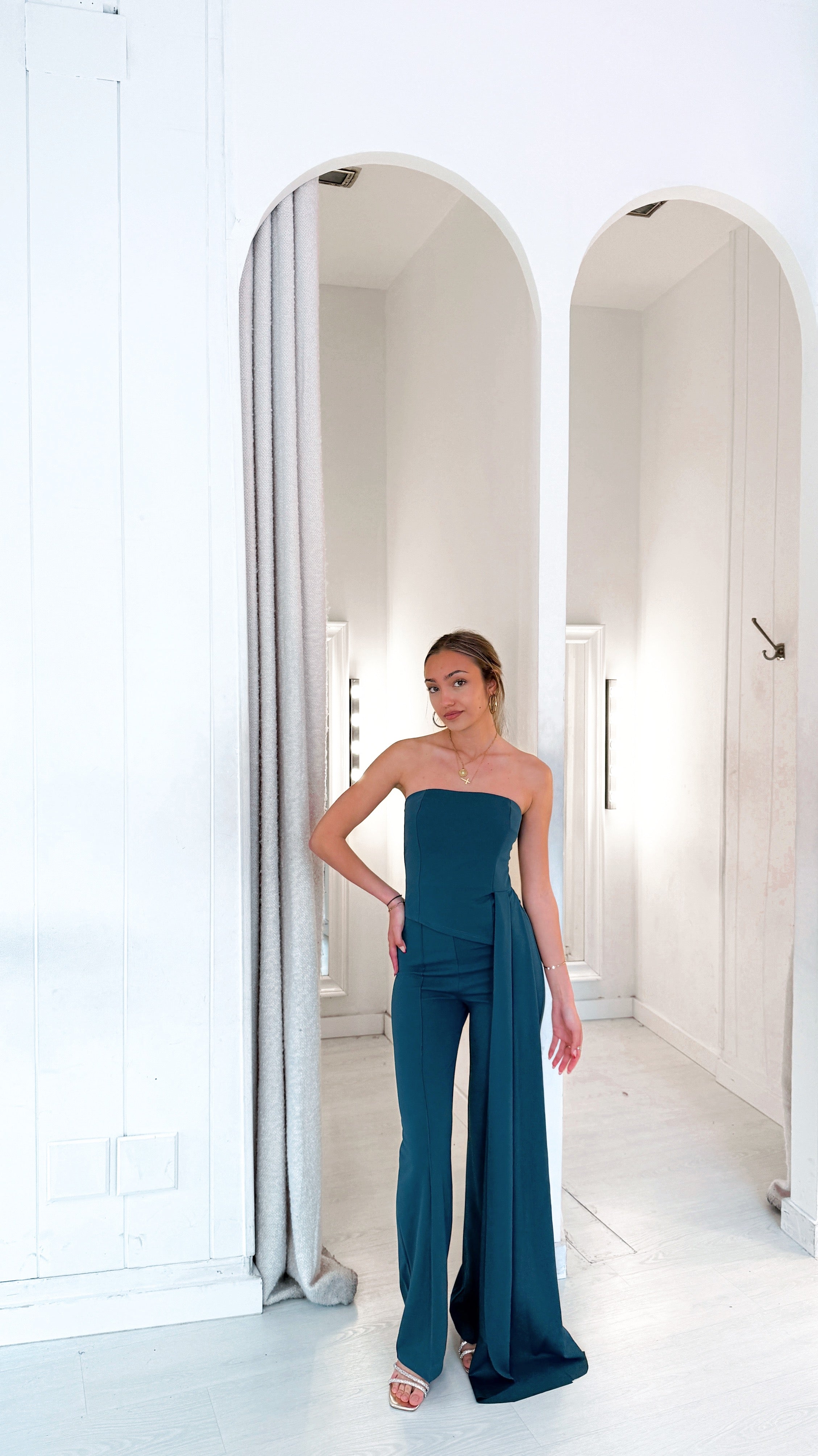 Santorini playsuit - petróleo