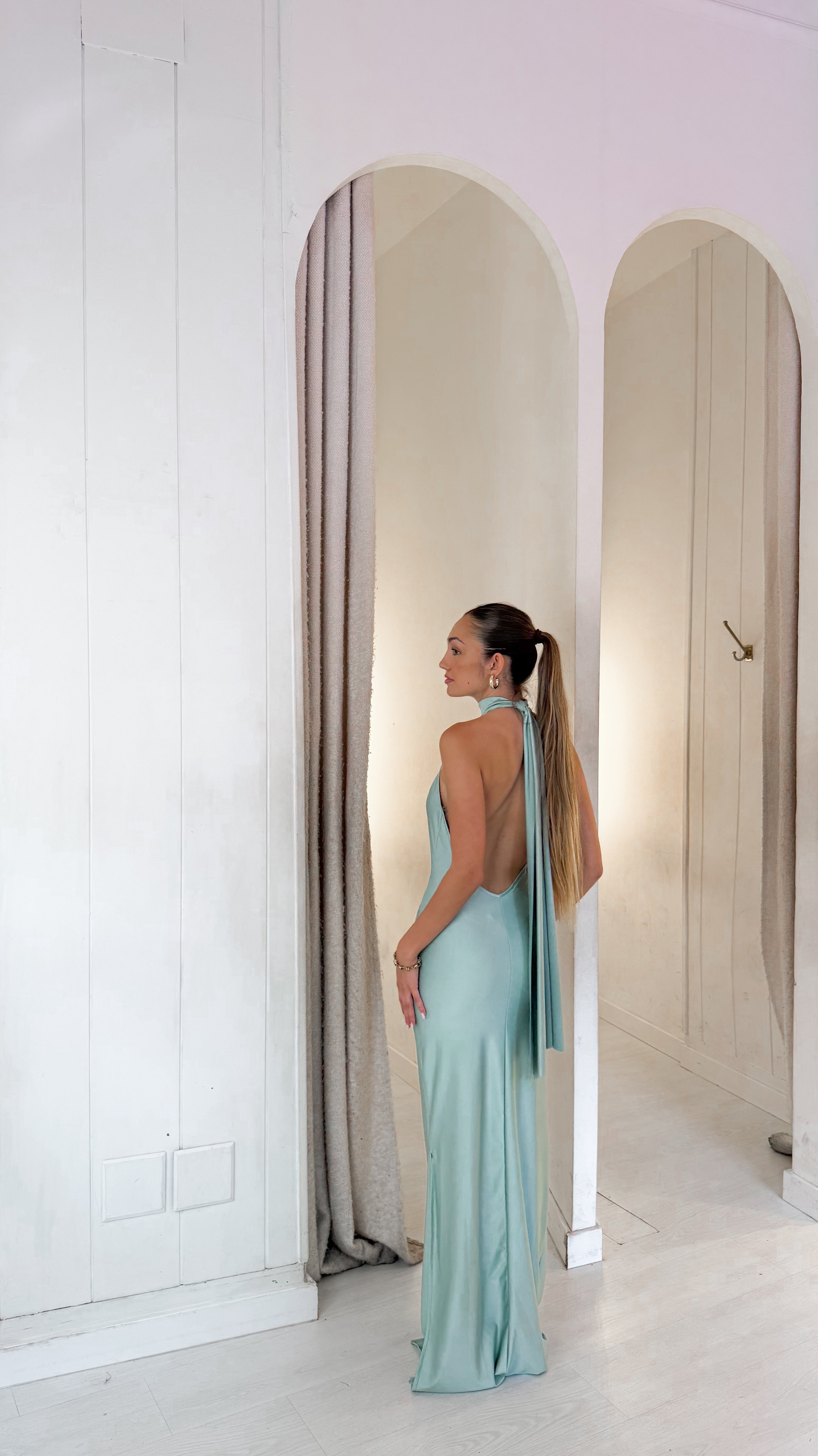 Claire dress - verde agua