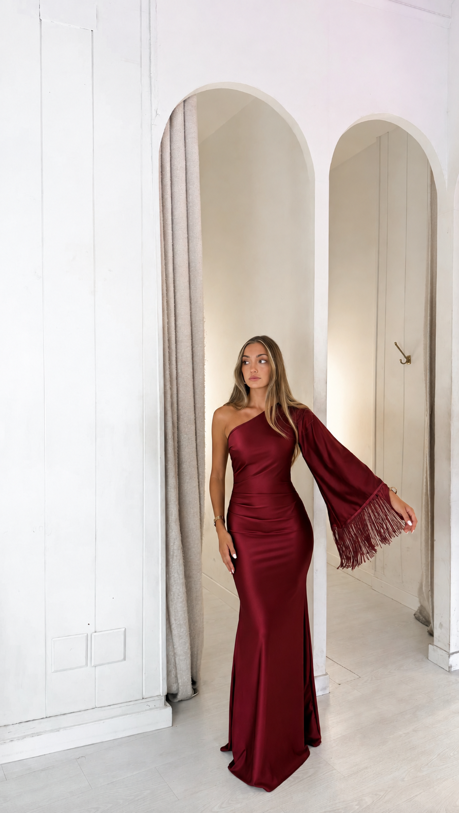 Halo dress -burdeos