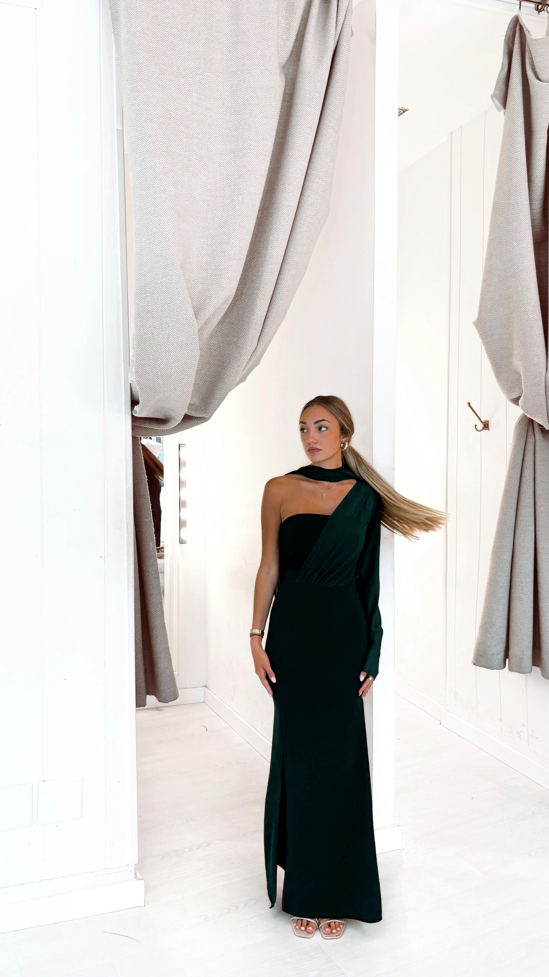 Martina dress - verde botella