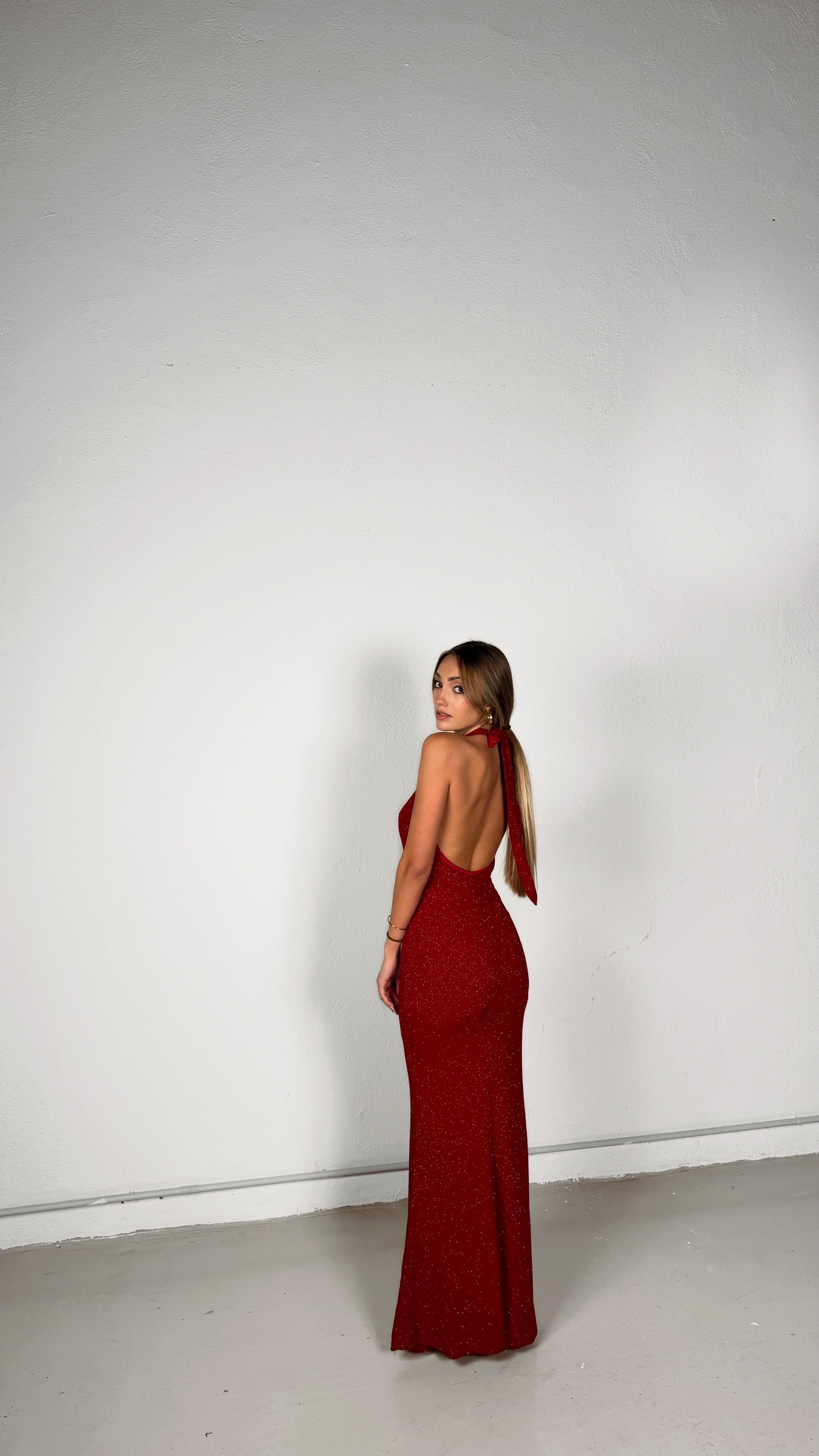 Love glitter dress - rojo