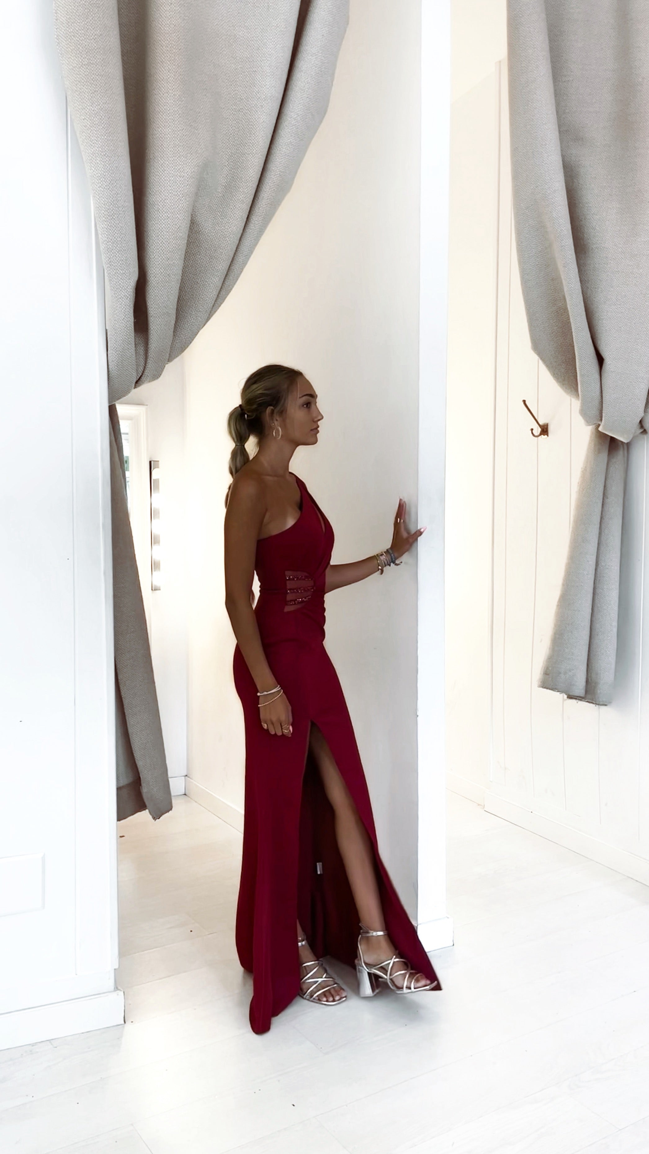 Pearl dress - burdeos