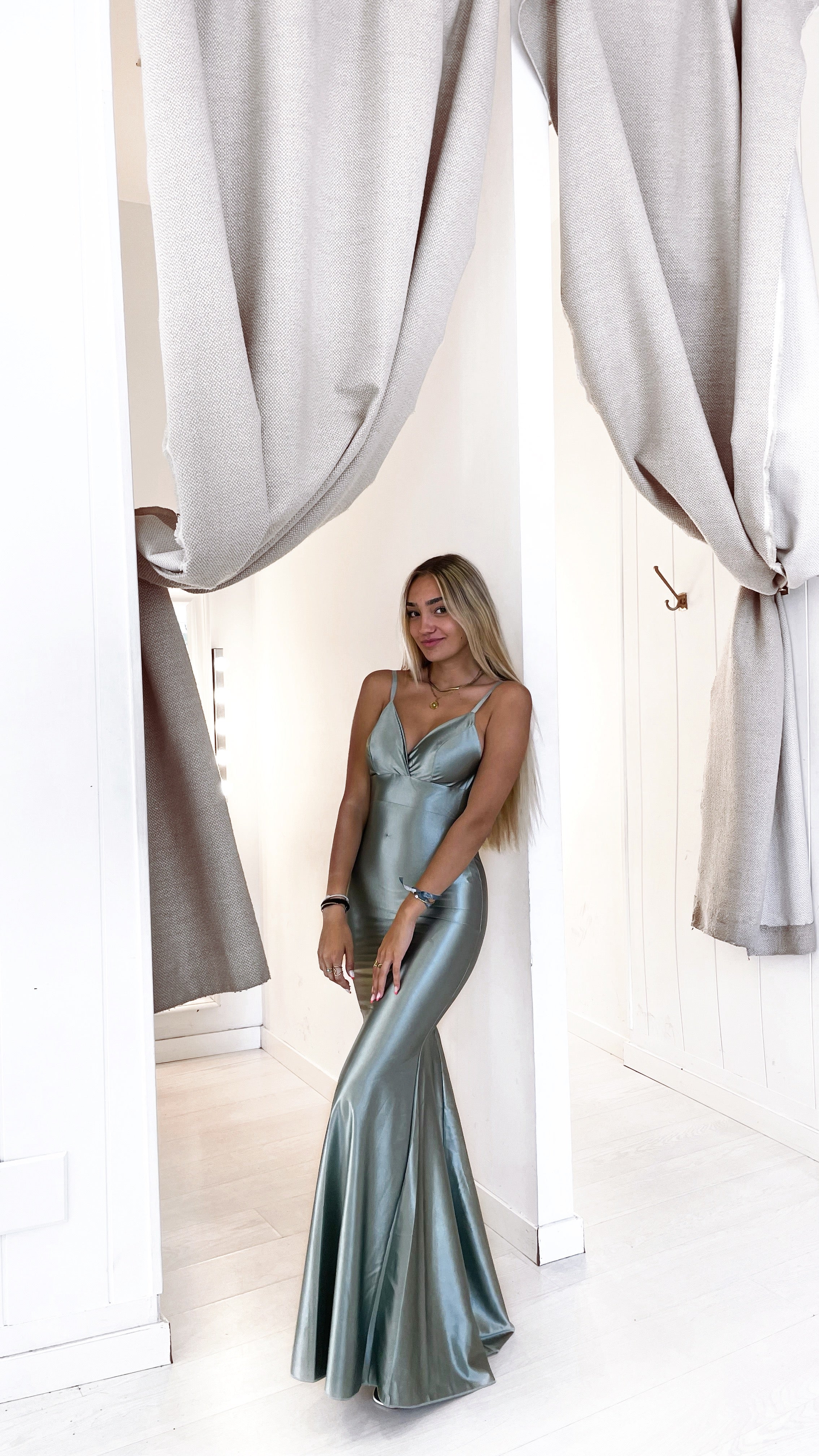 Berry dress - verde agua