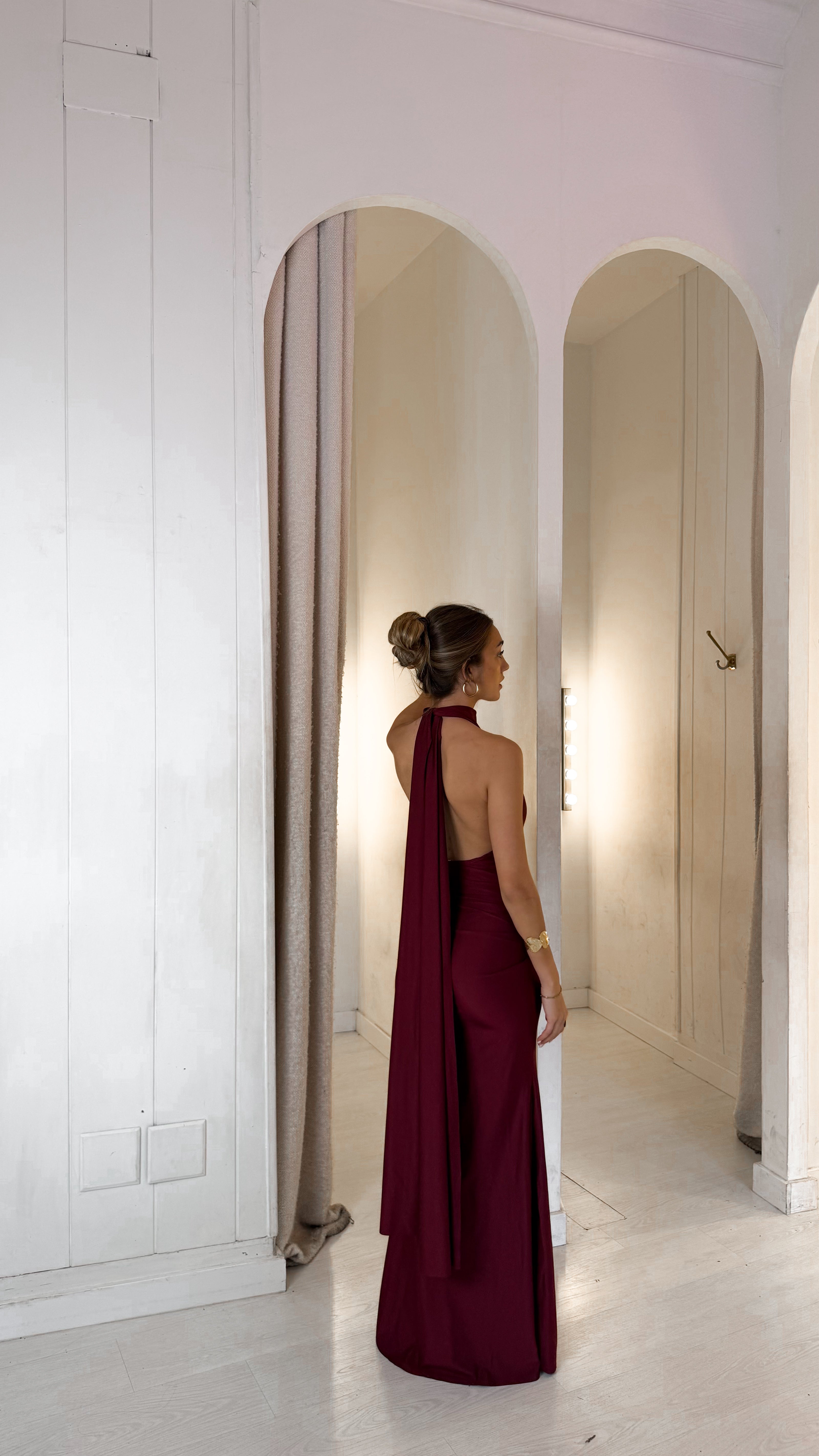 Pineapple dress - burdeos