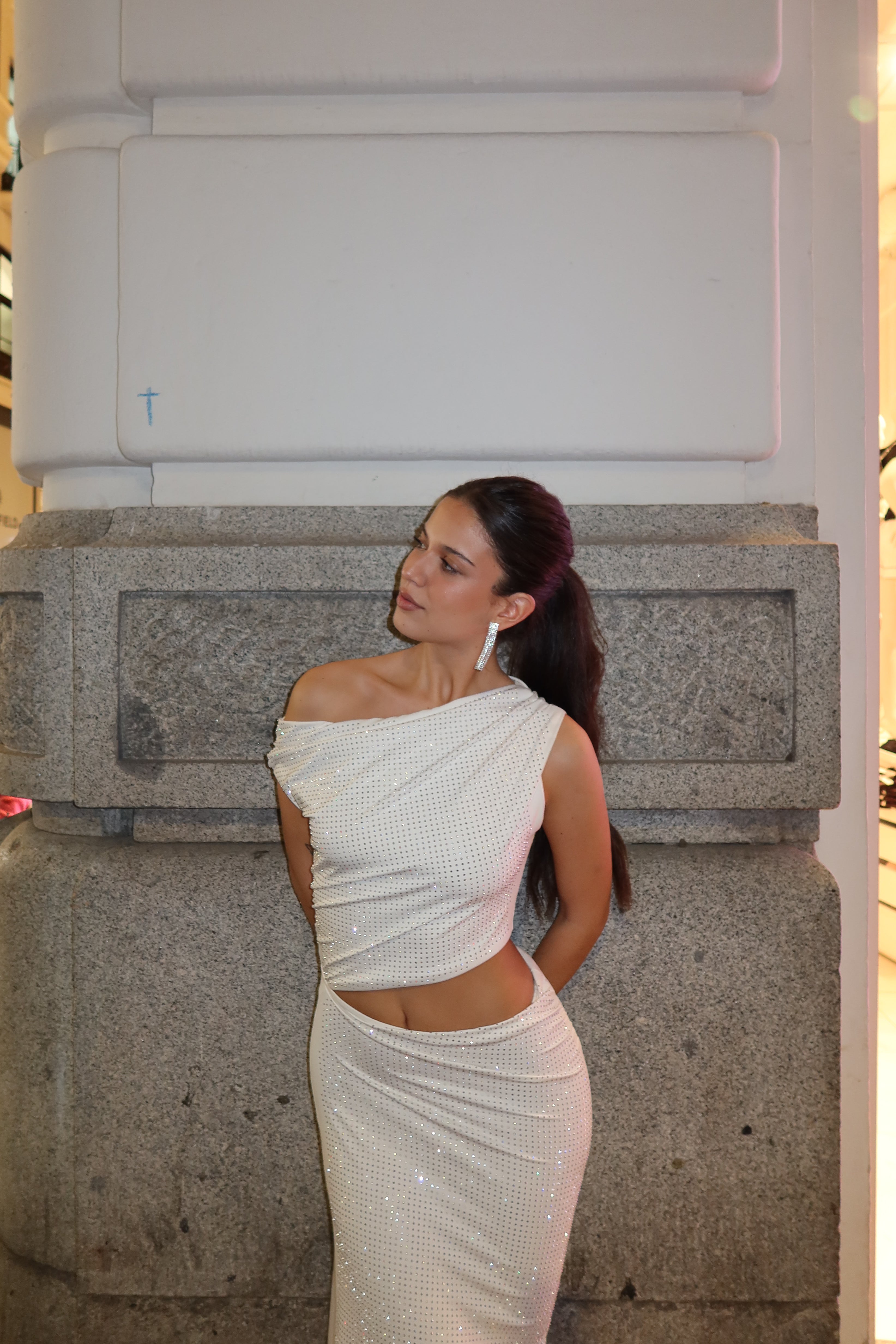 Snowflake dress - blanco