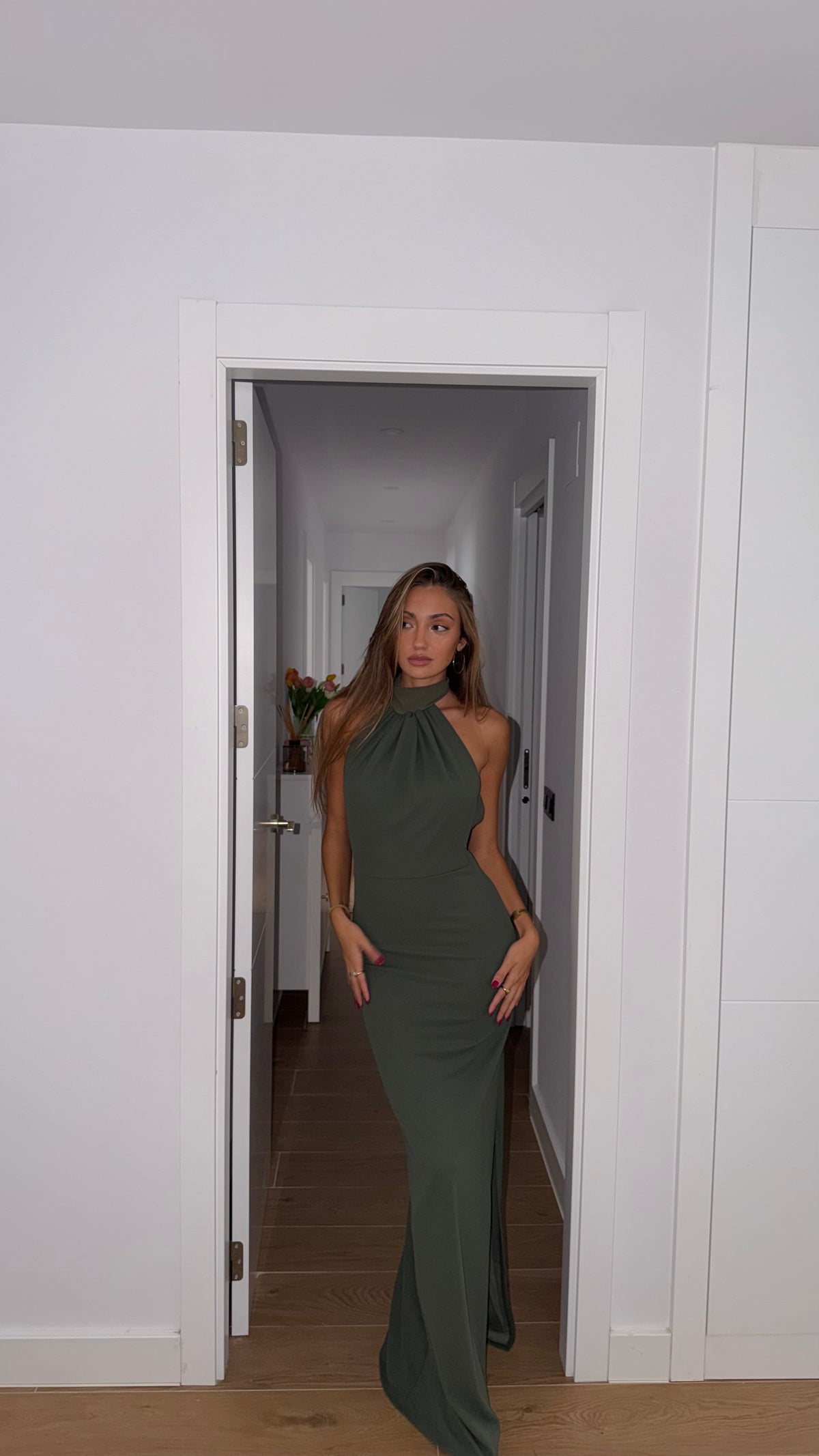 Latte dress - oliva