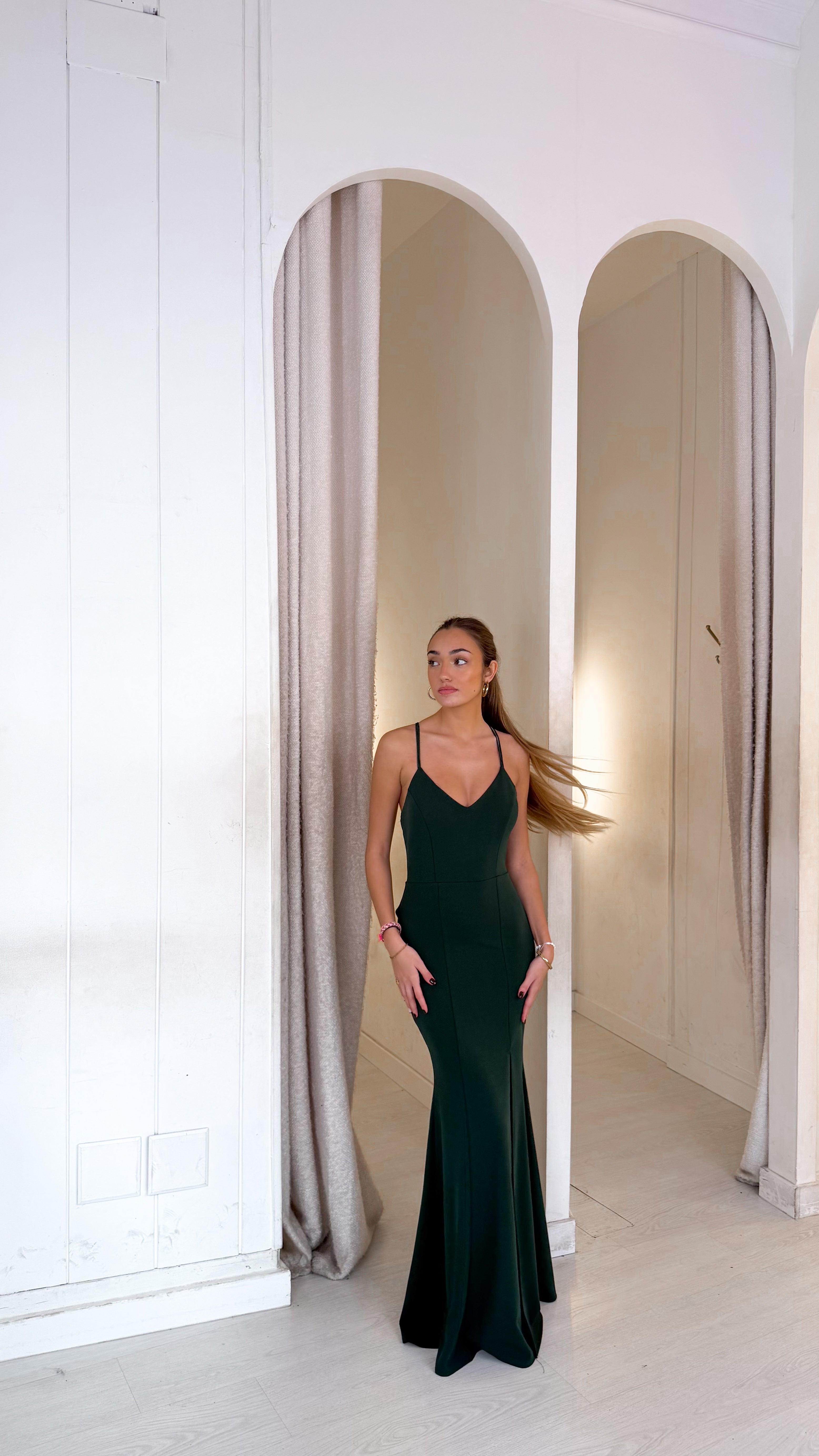 Alana dress - verde botella