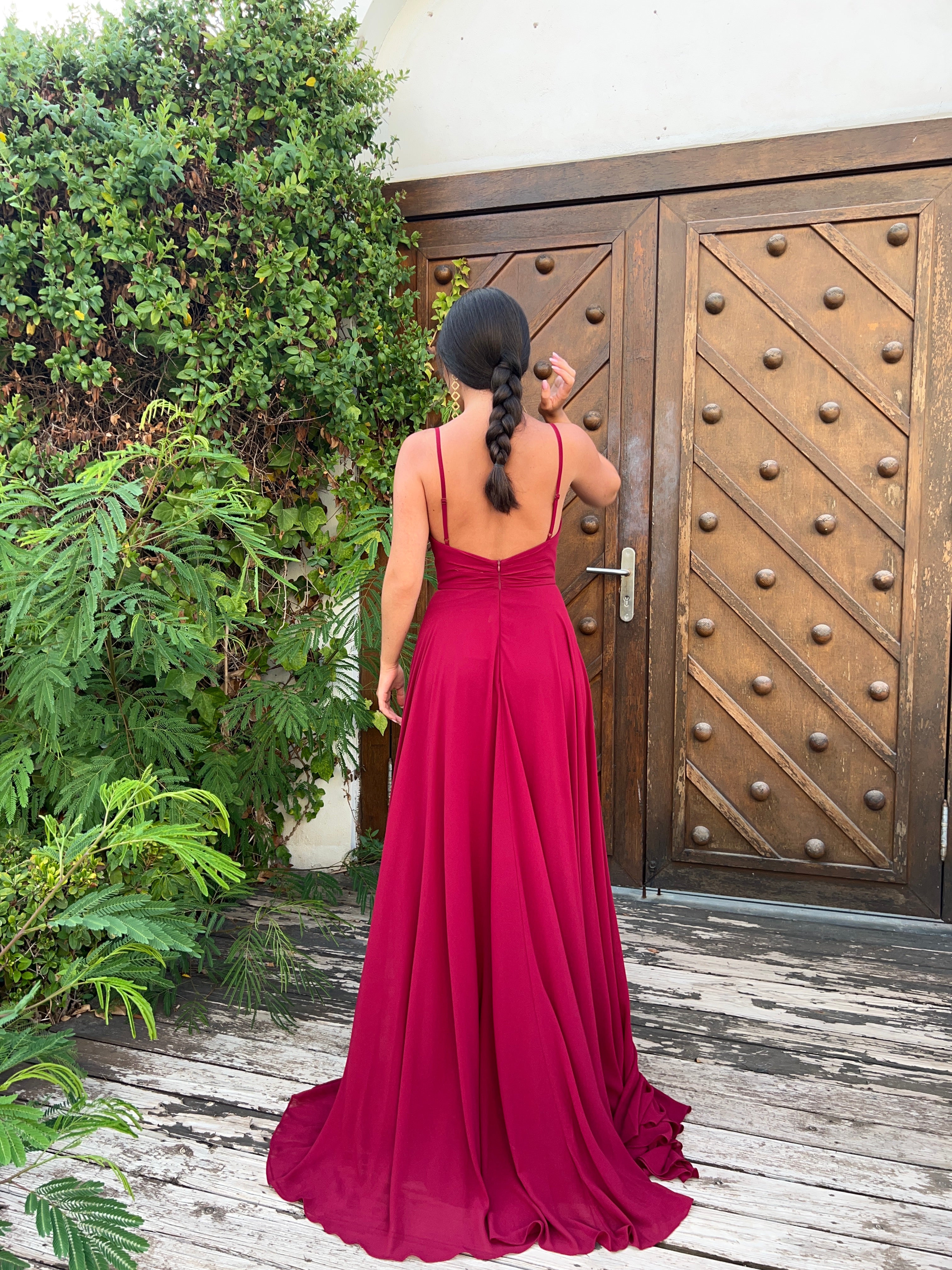 Verona dress - burgundy