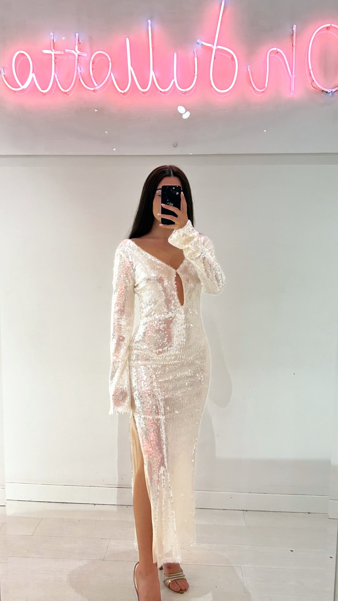 Nácar dress - blanco