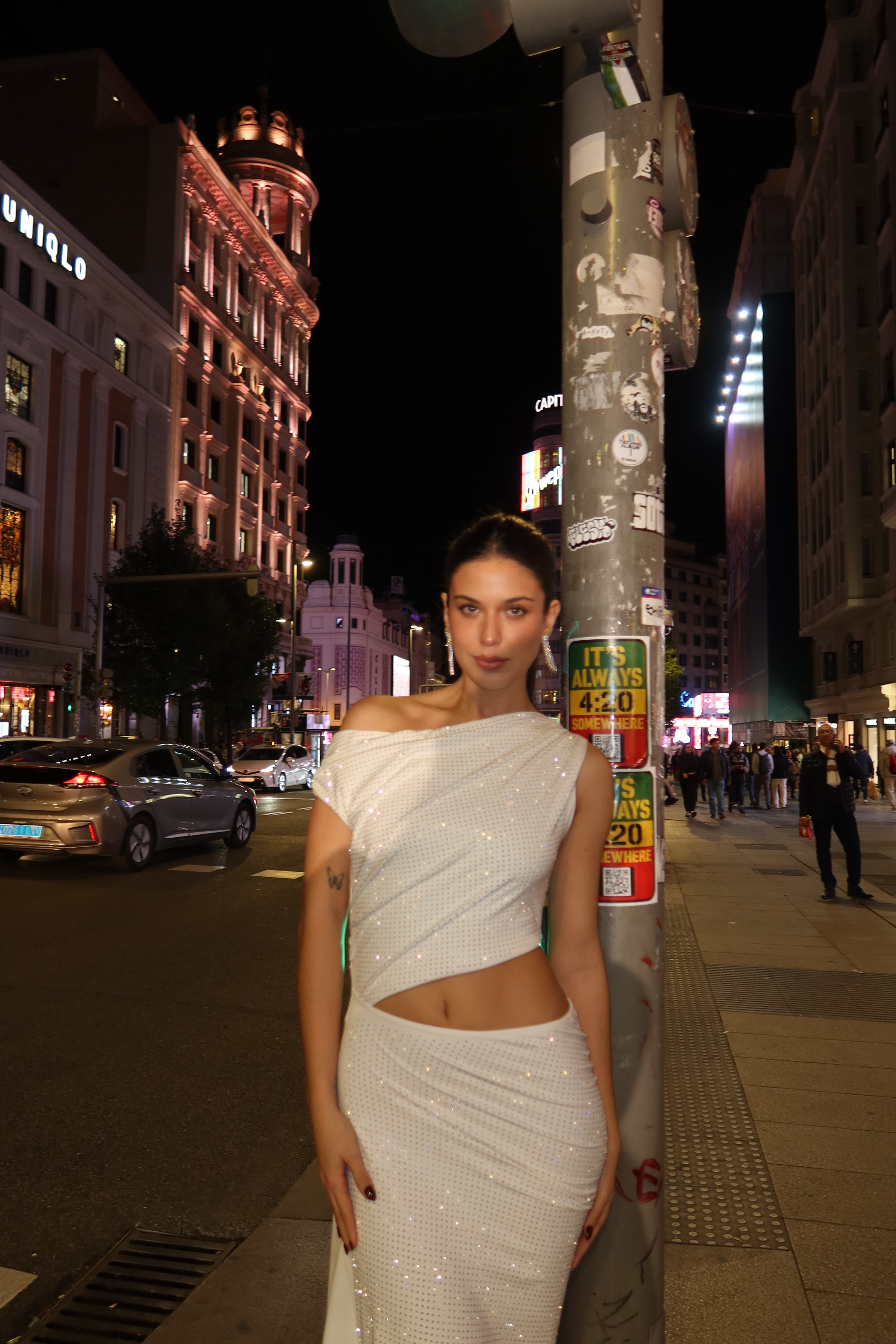 Snowflake dress - blanco