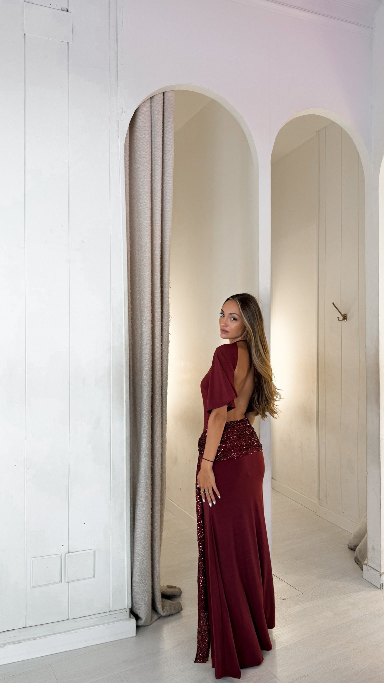 Goldie dress - burdeos