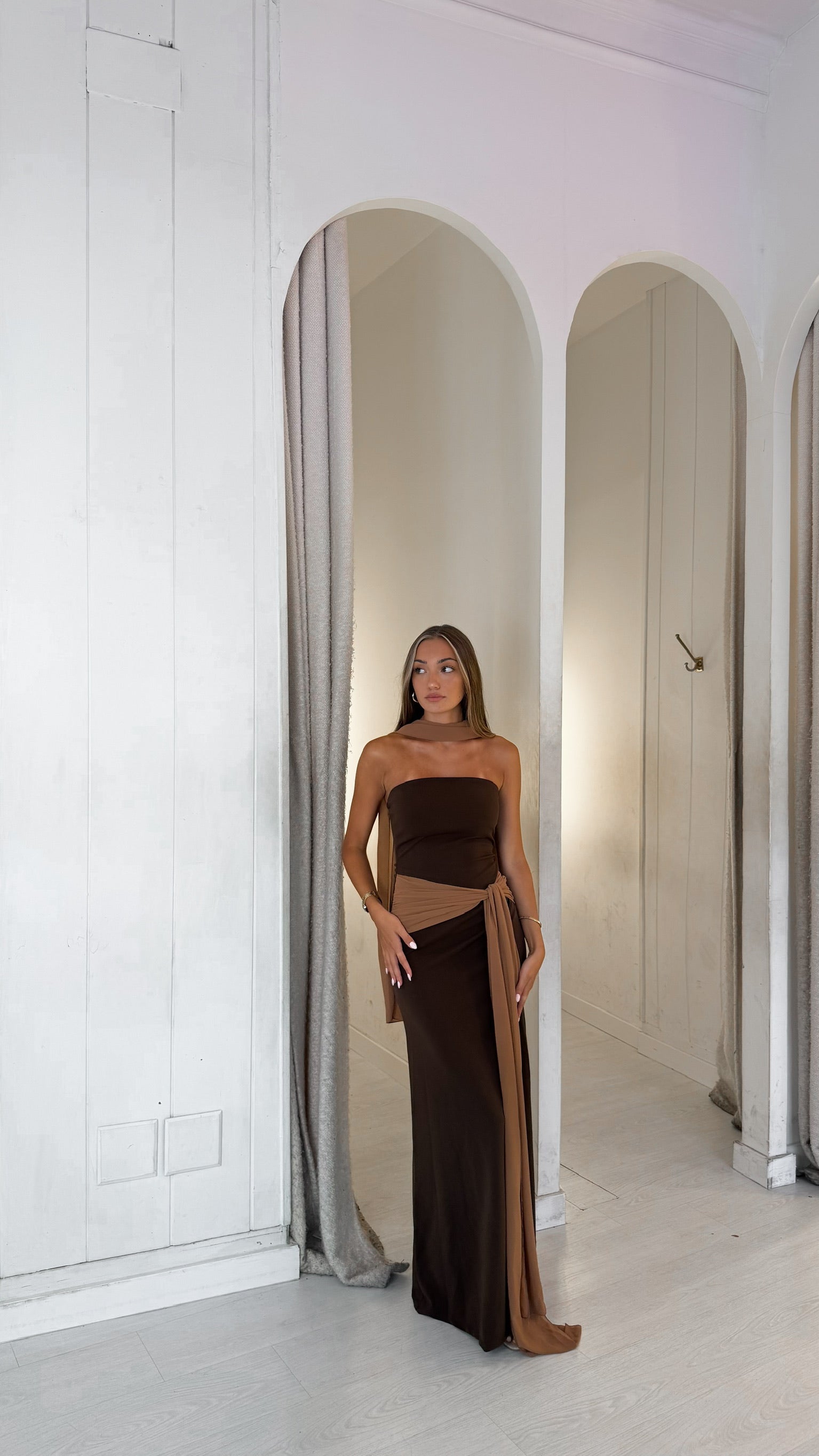 Mocha dress - camel