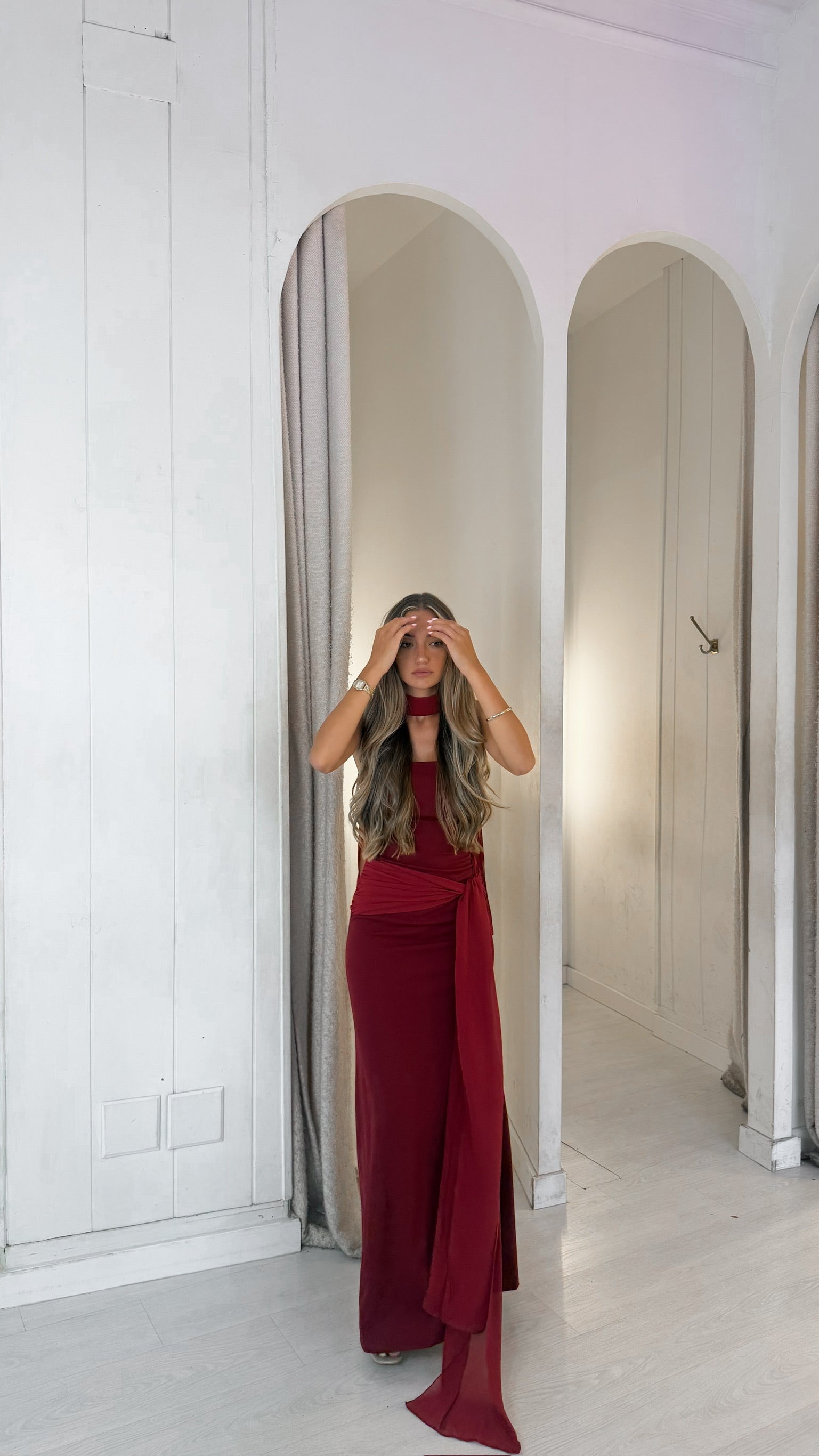Mocha dress - burdeos