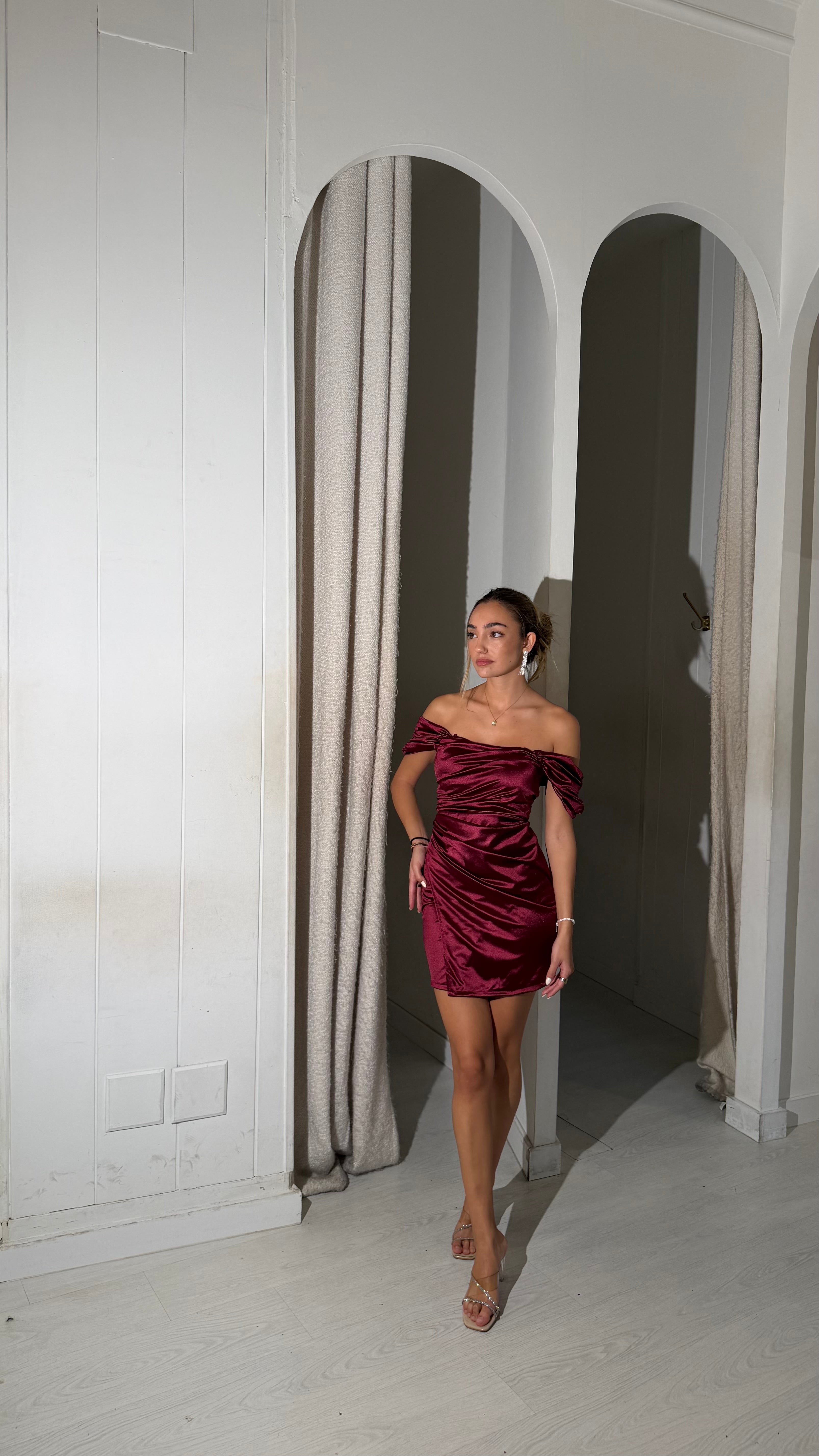 Cinnamon dress - burdeos