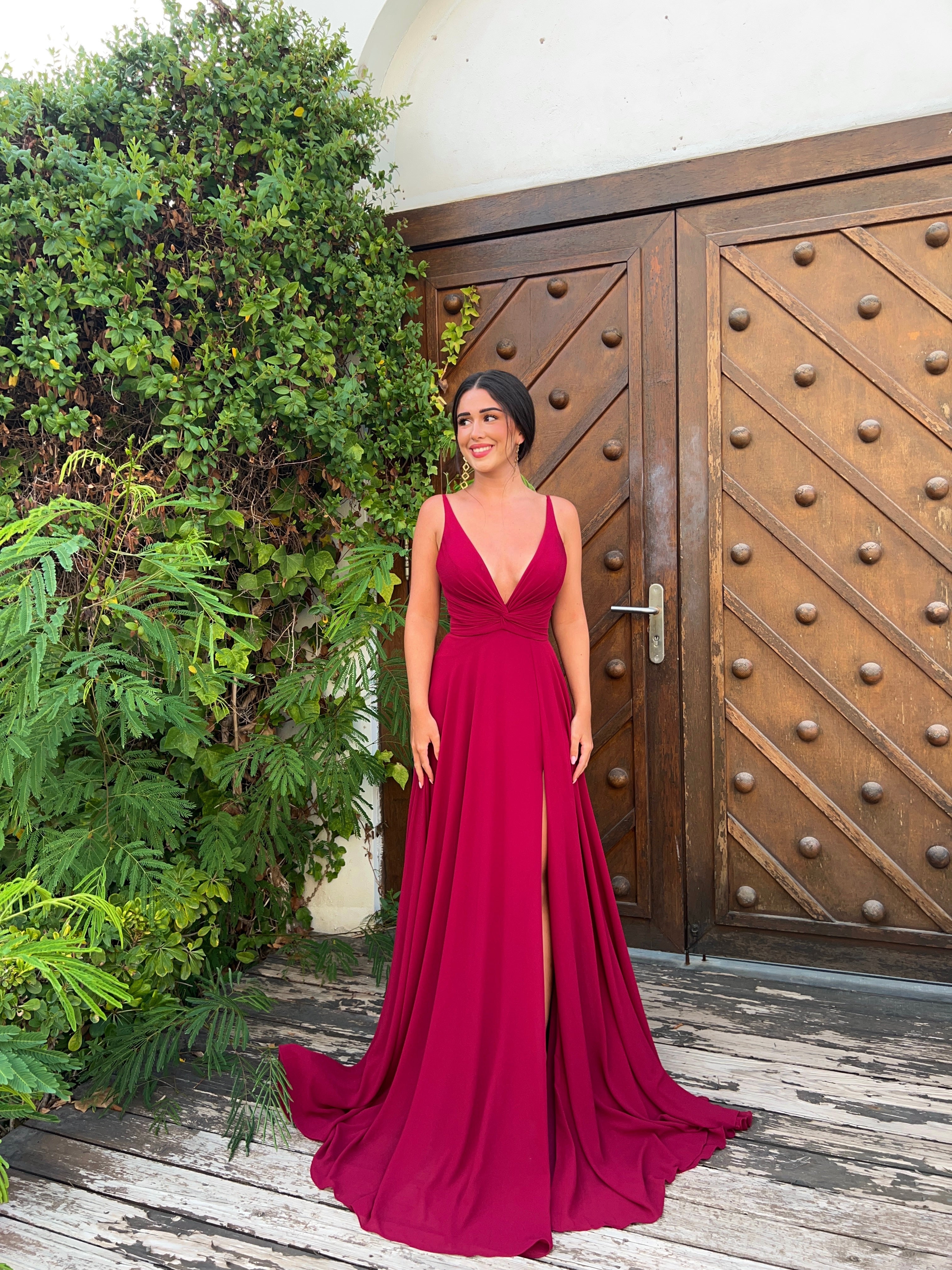 Verona dress - burgundy