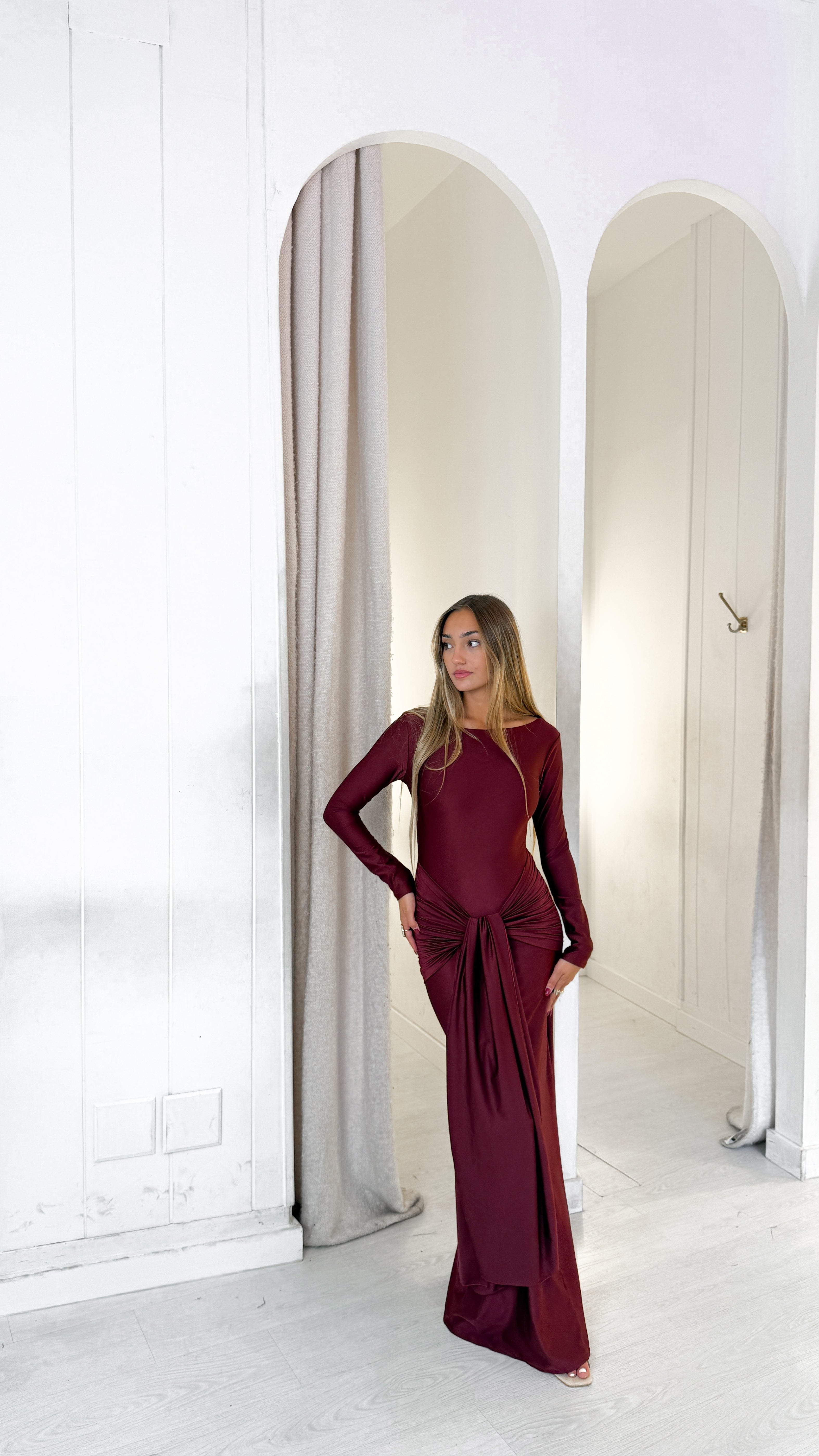 Olivia dress - burdeos
