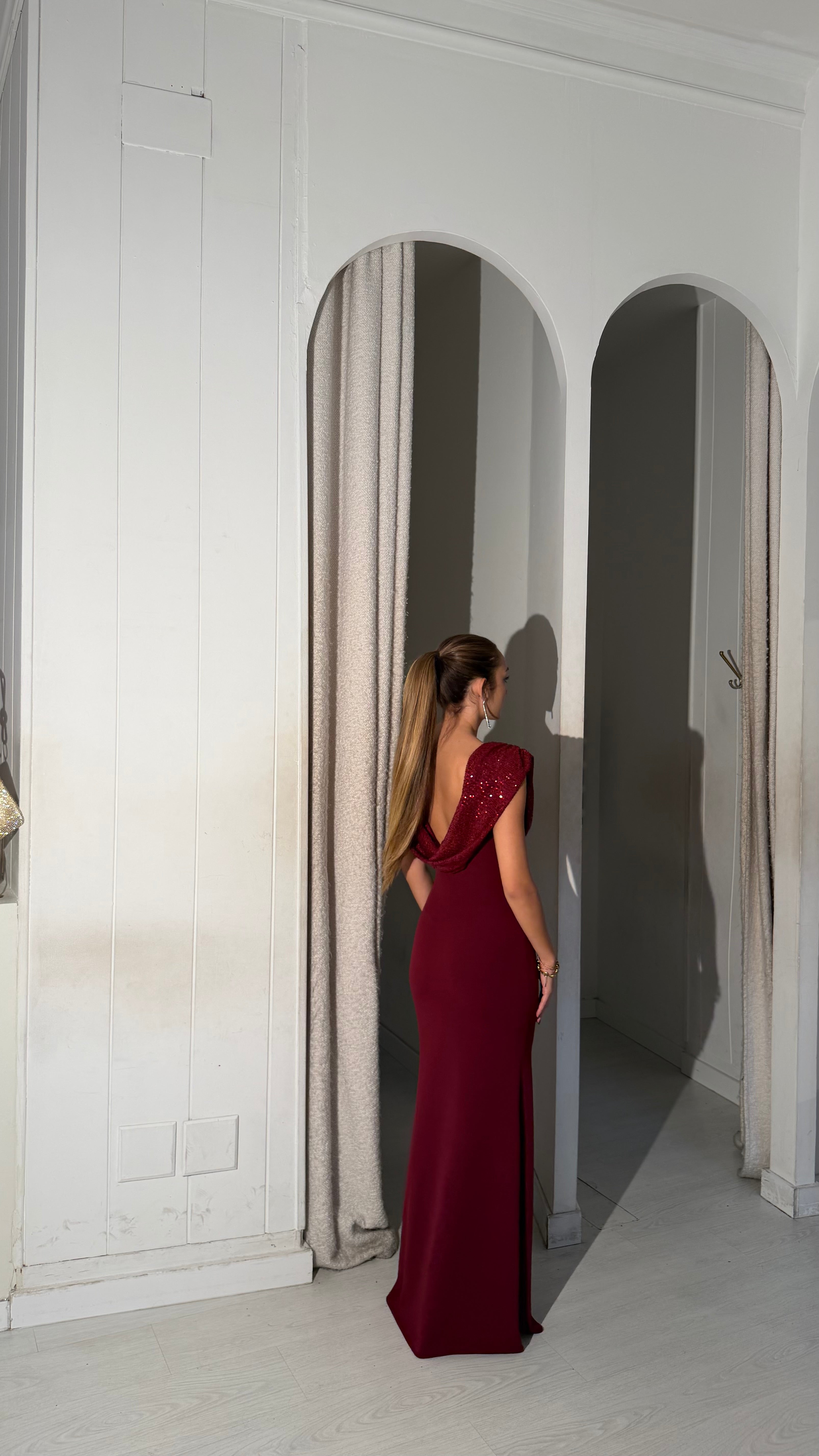 Sublime glitter dress - burdeos