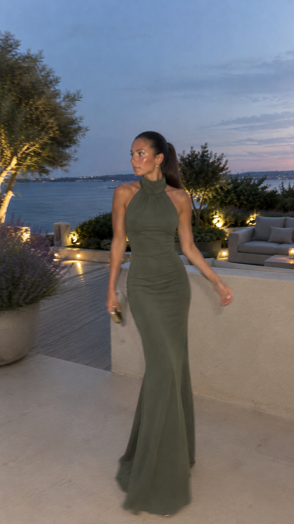 Latte dress - oliva