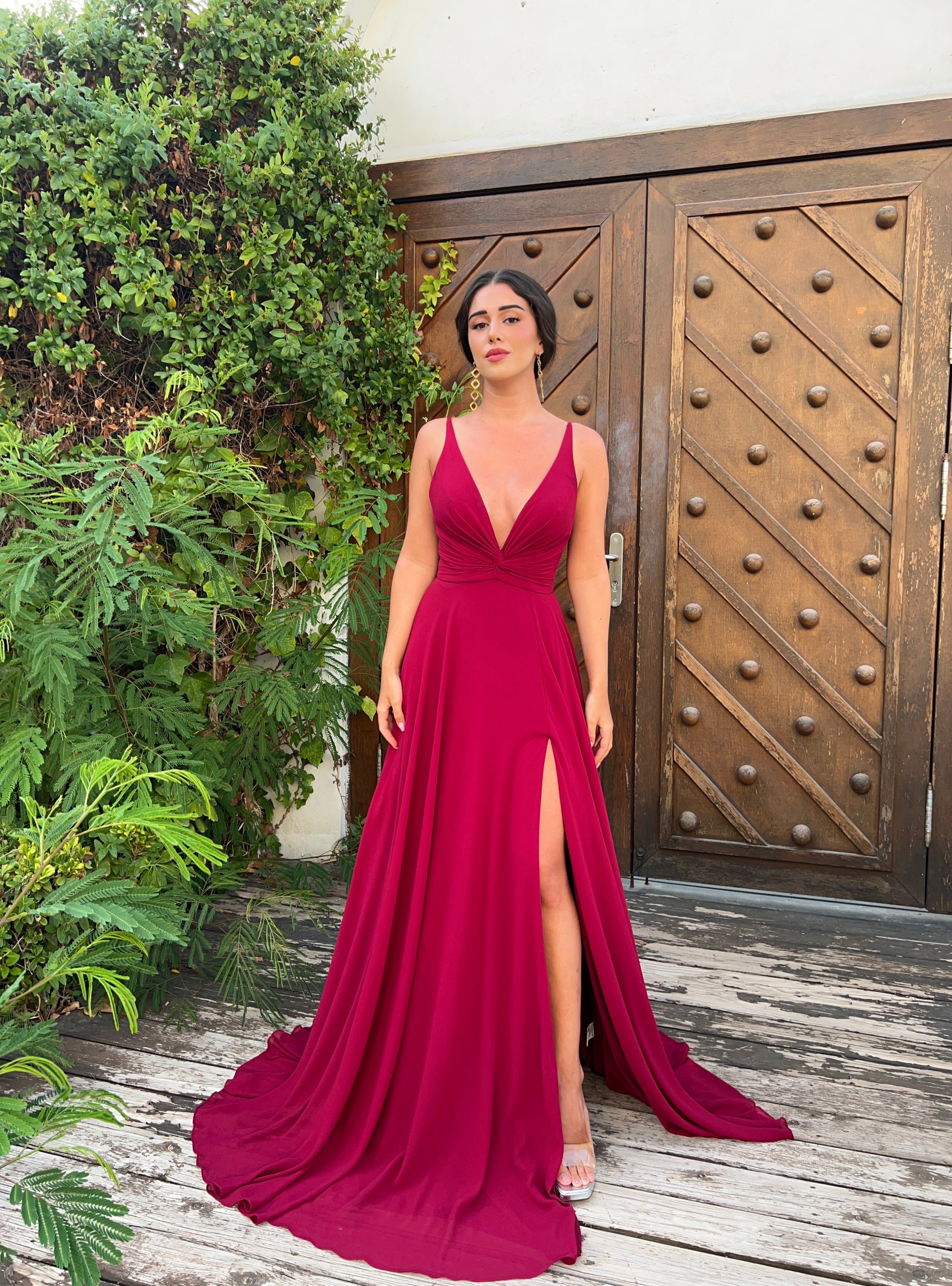 Verona dress - burgundy