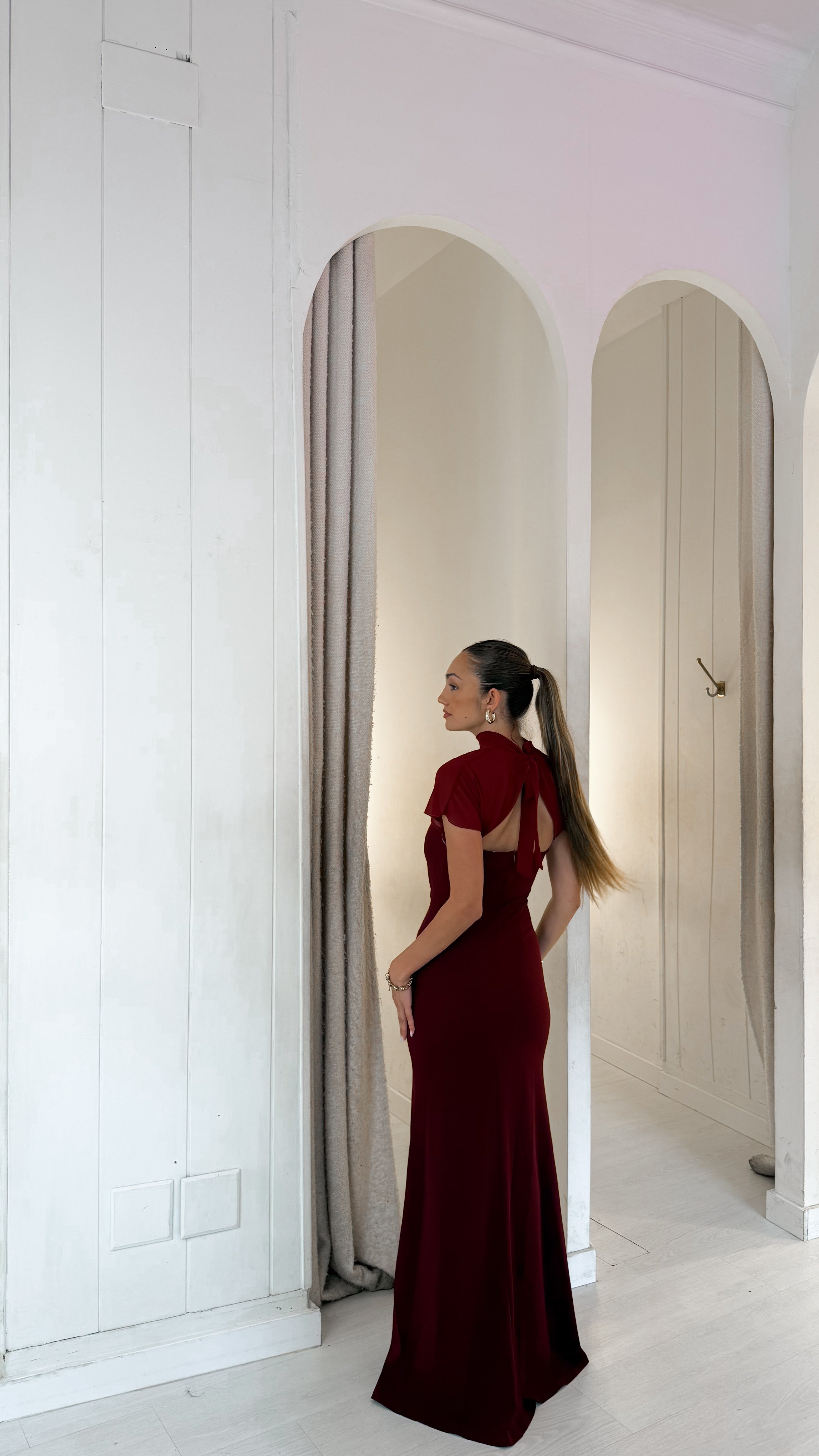 Jade dress - burdeos