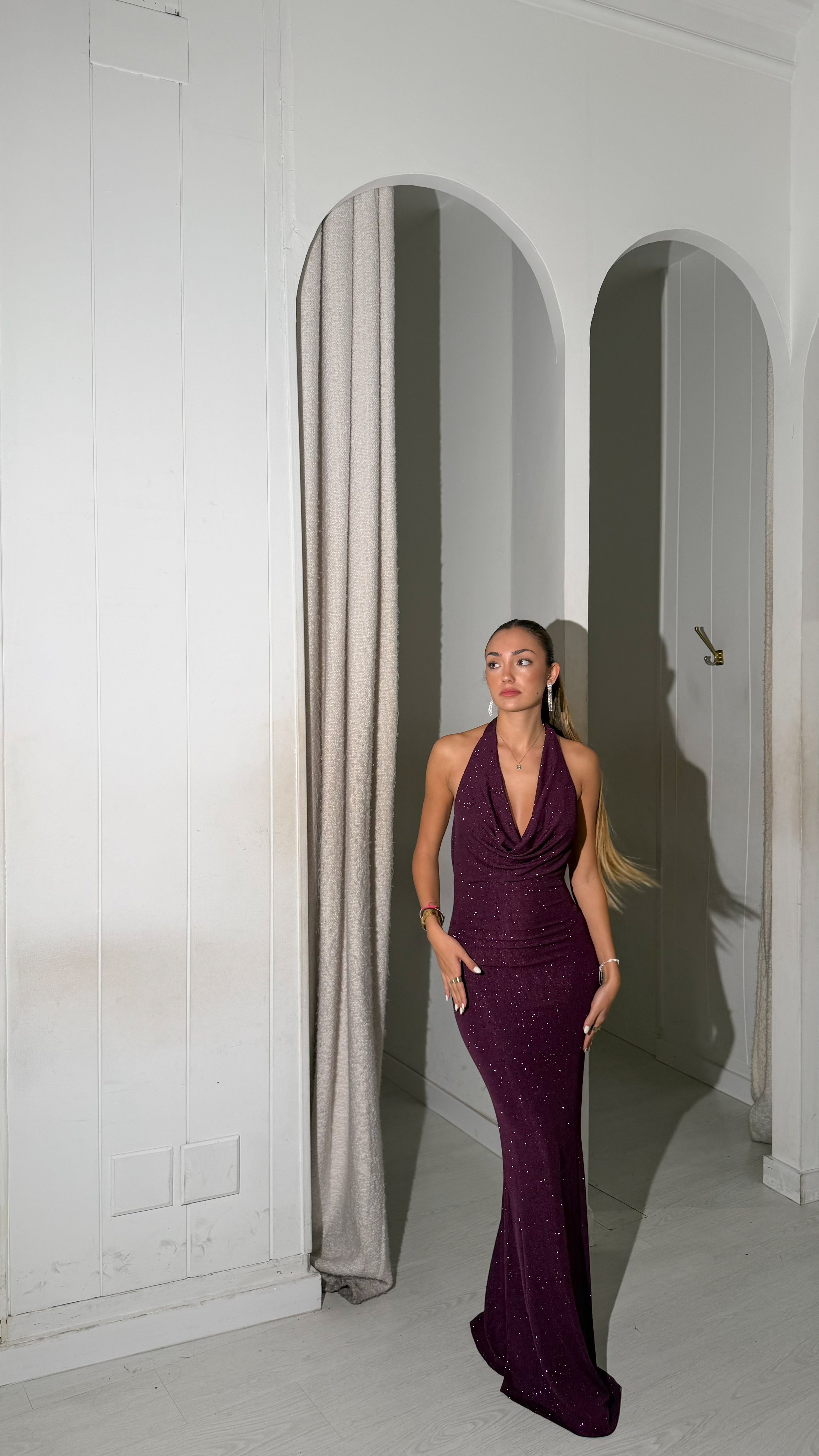 Love glitter dress - morado