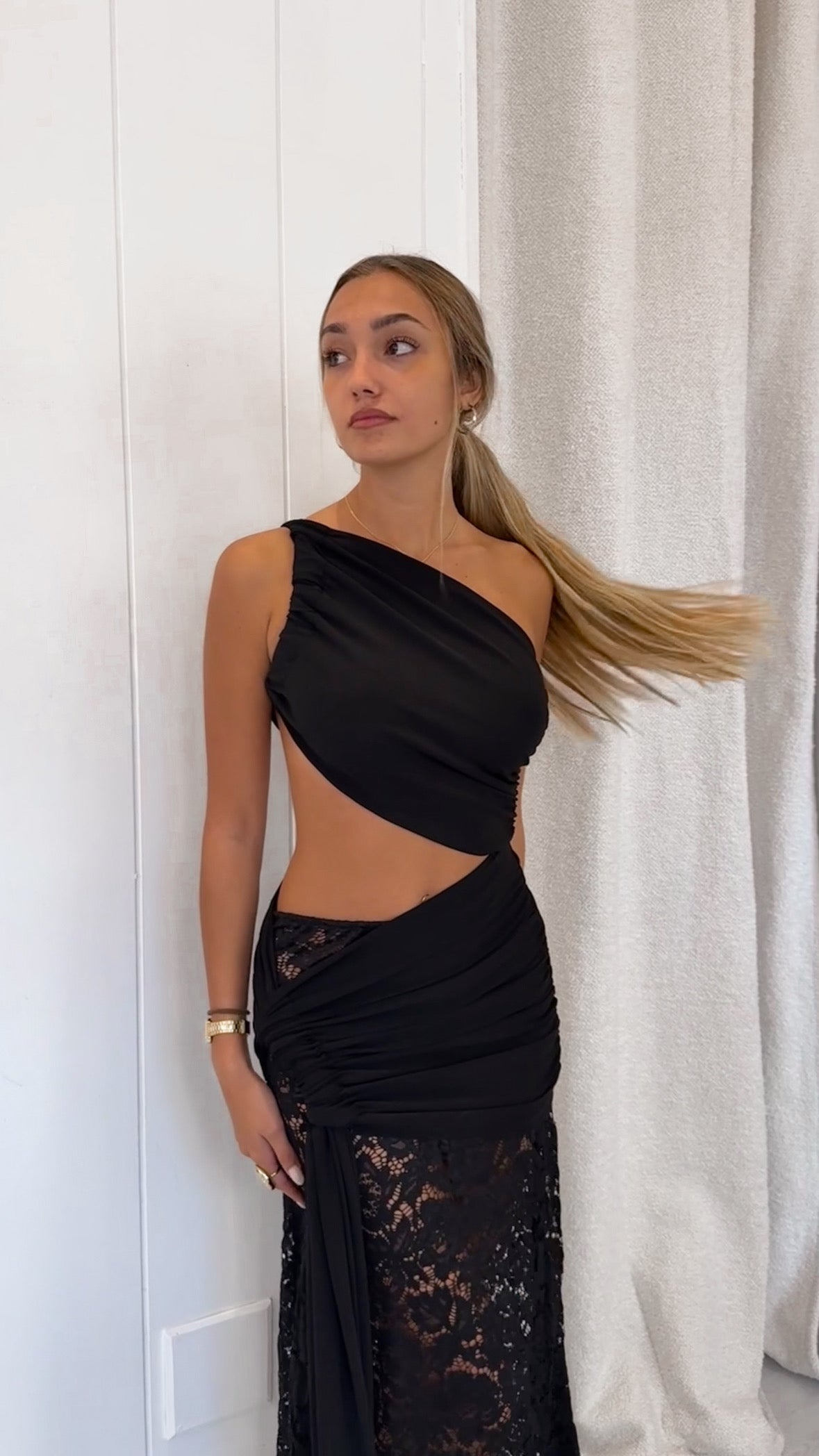 Lace black dress