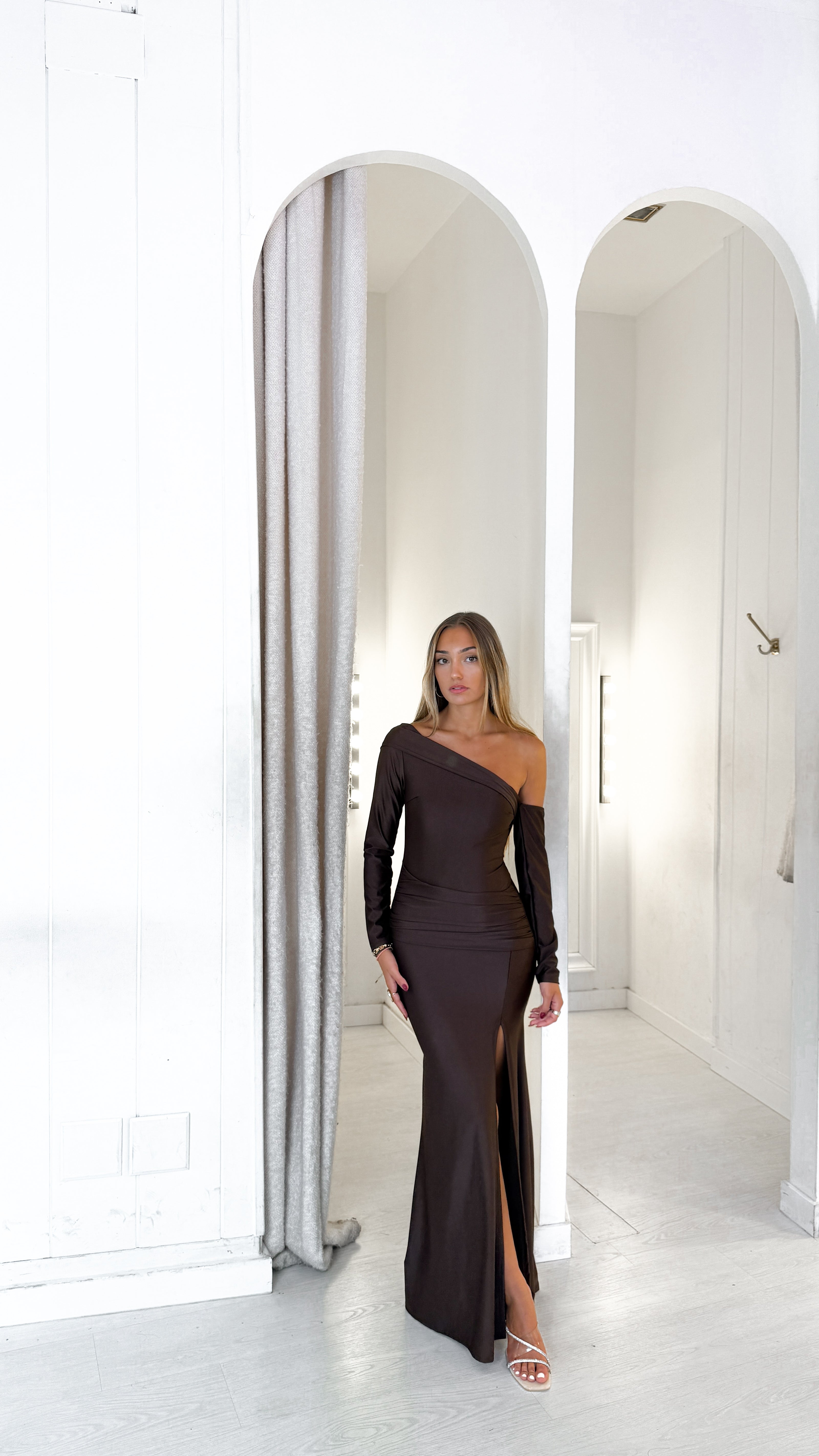 Brisa dress - marrón chocolate