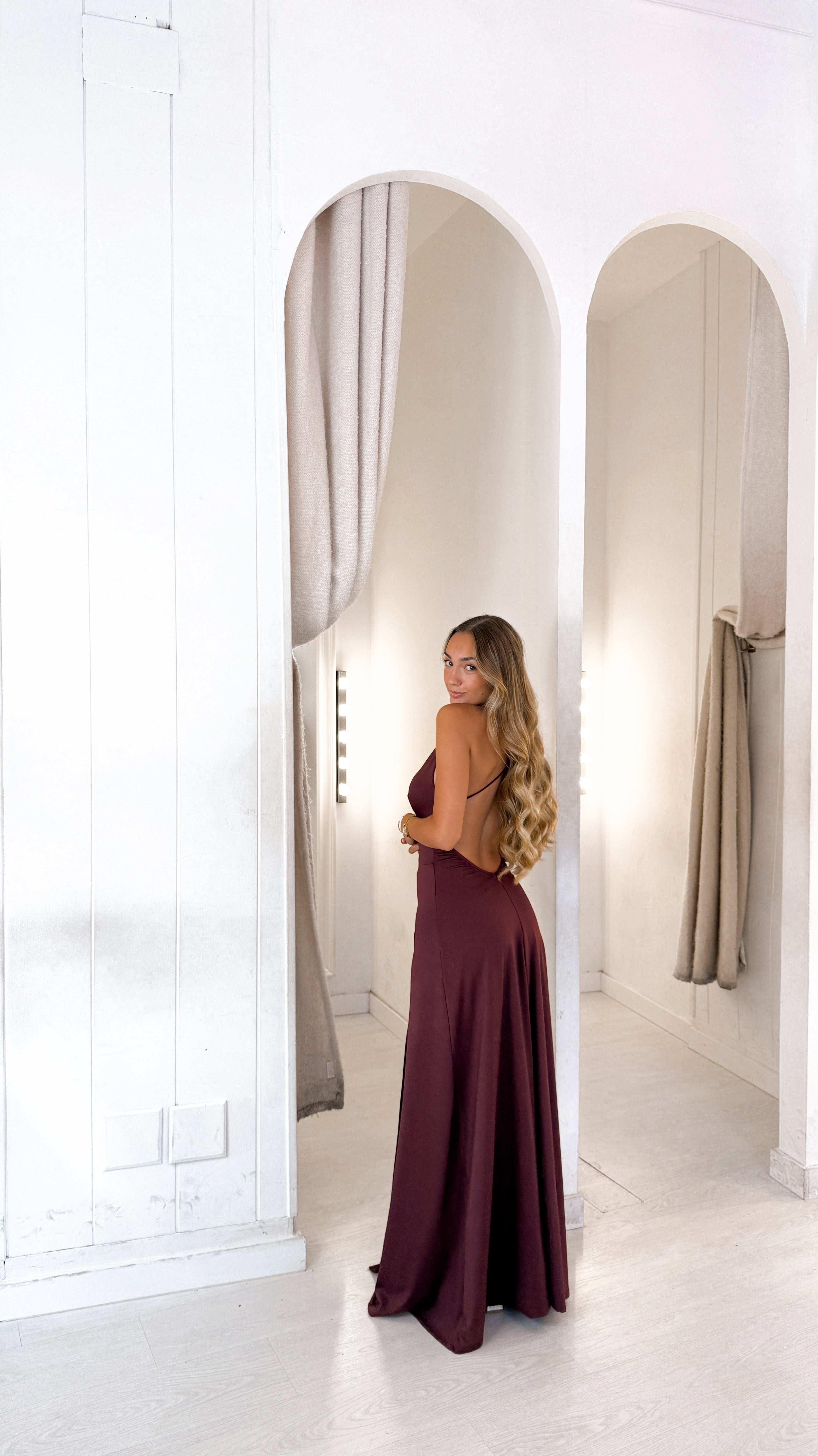 Aura dress - burdeos